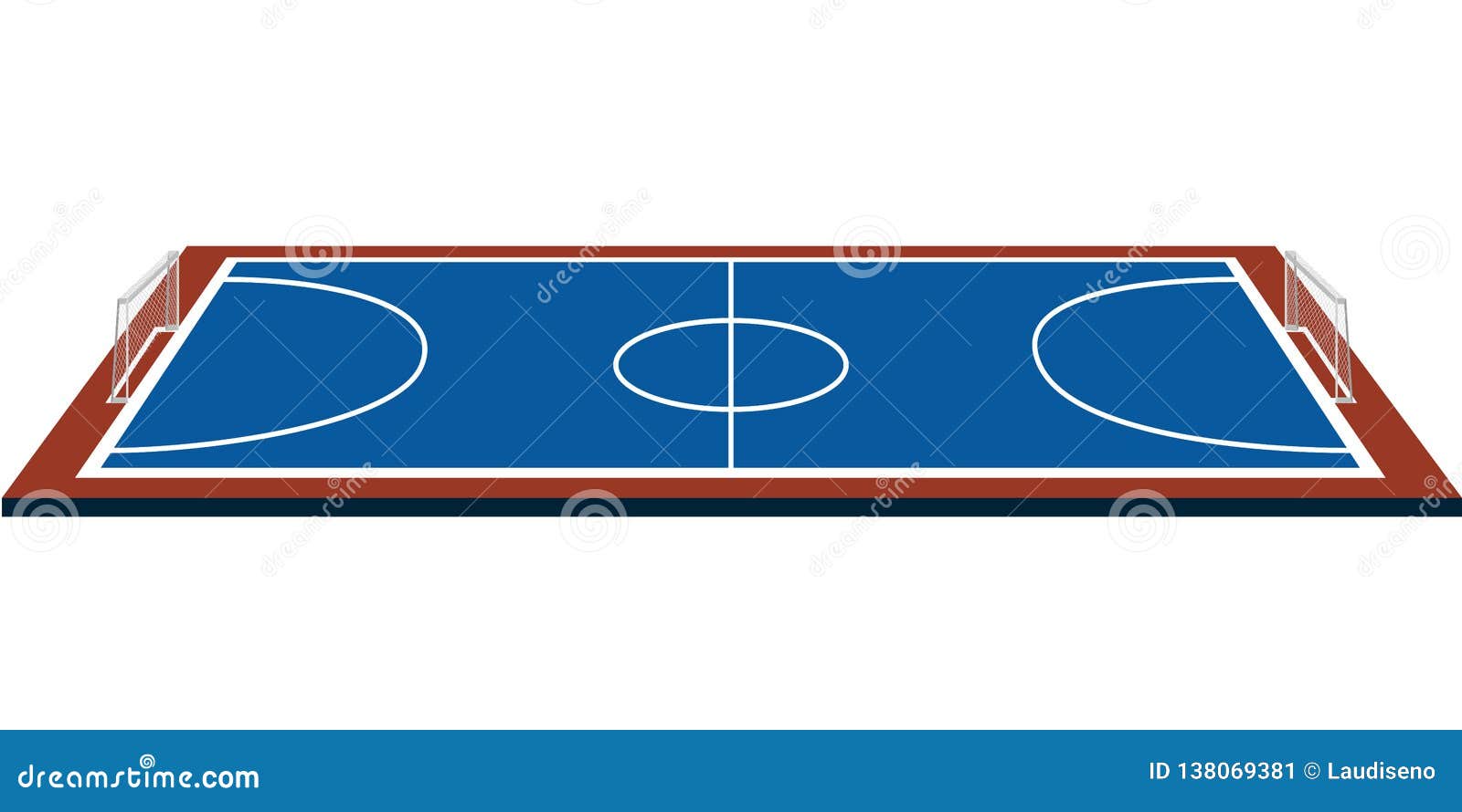 Isoalted futsal field stock vector. Illustration of bright - 138069381