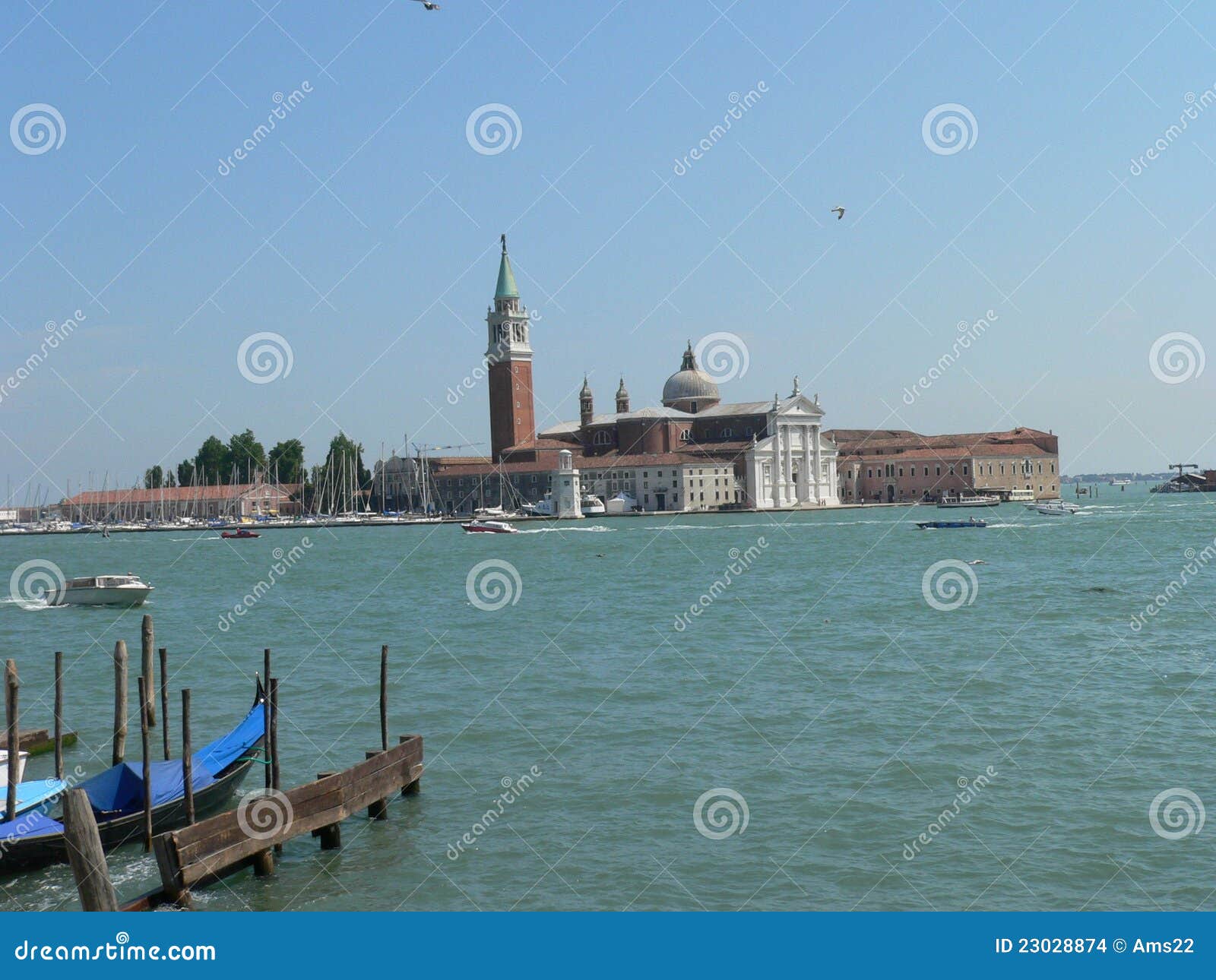 Isola di San Jorge Maggiore (Venezia). Vista de la isla de San Jorge Maggiore de Piazzetta San Marco, en Venezia