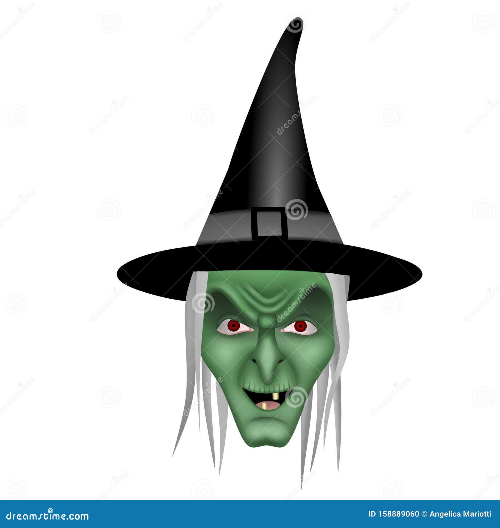 design de rosto de bruxa assustadora e feia de halloween em um fundo  branco. elemento de halloween e figurino com dois rostos de bruxa feia e  chapéus de bruxa. desenho vetorial de