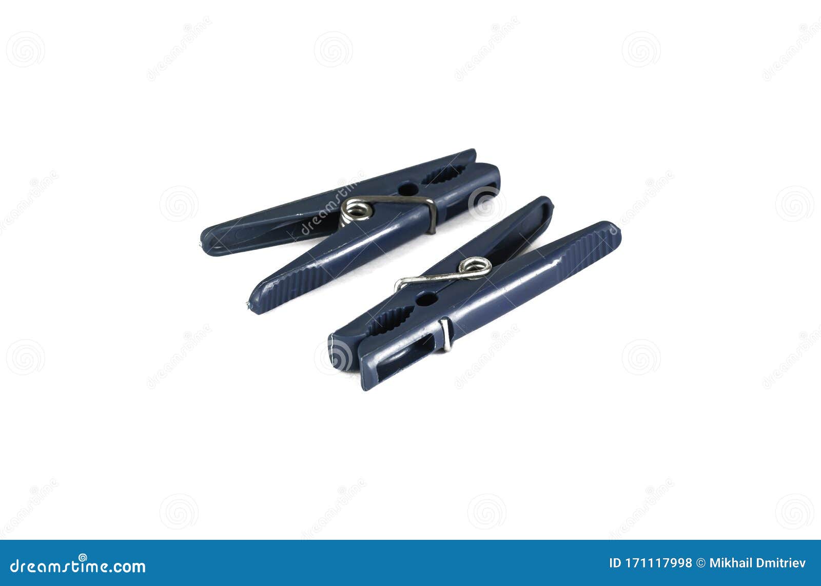 Two Blue Plastic Clothespins Stock Photo Image of cloth, clip 171117998