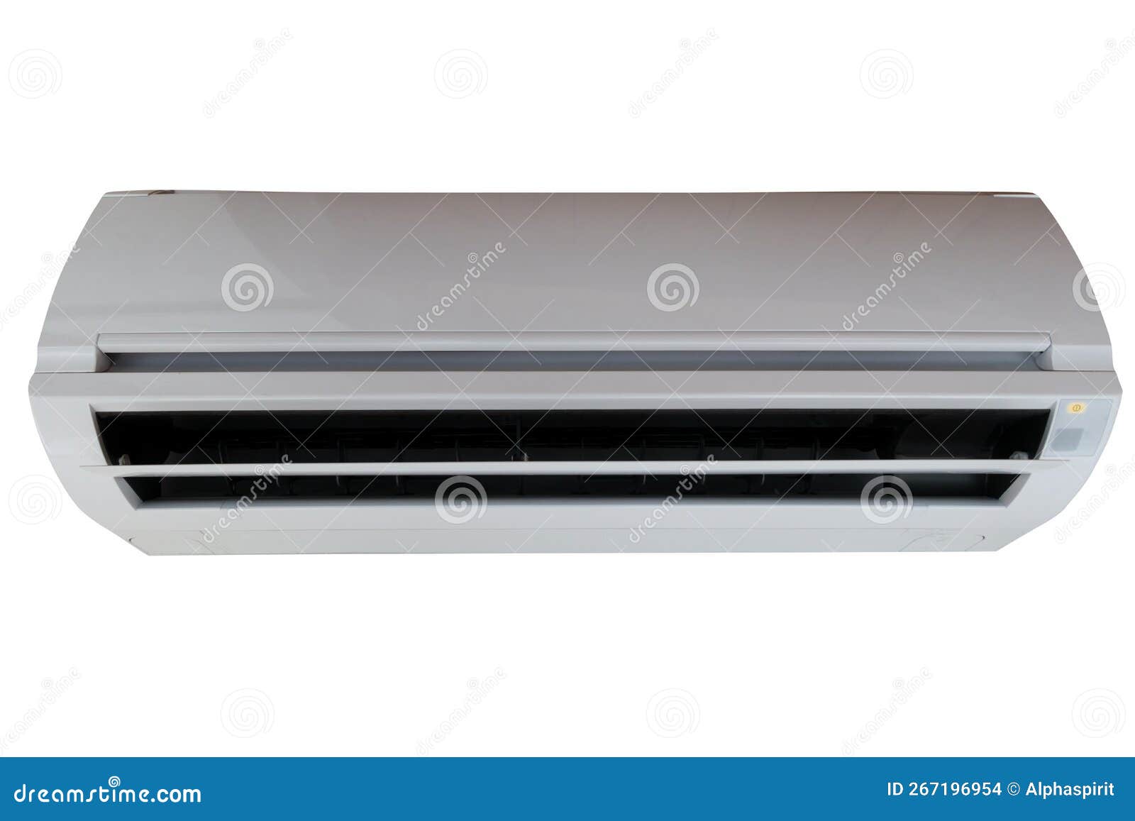 Isolated Air Conditioner at Work To Freshen the Air Stock Photo Image