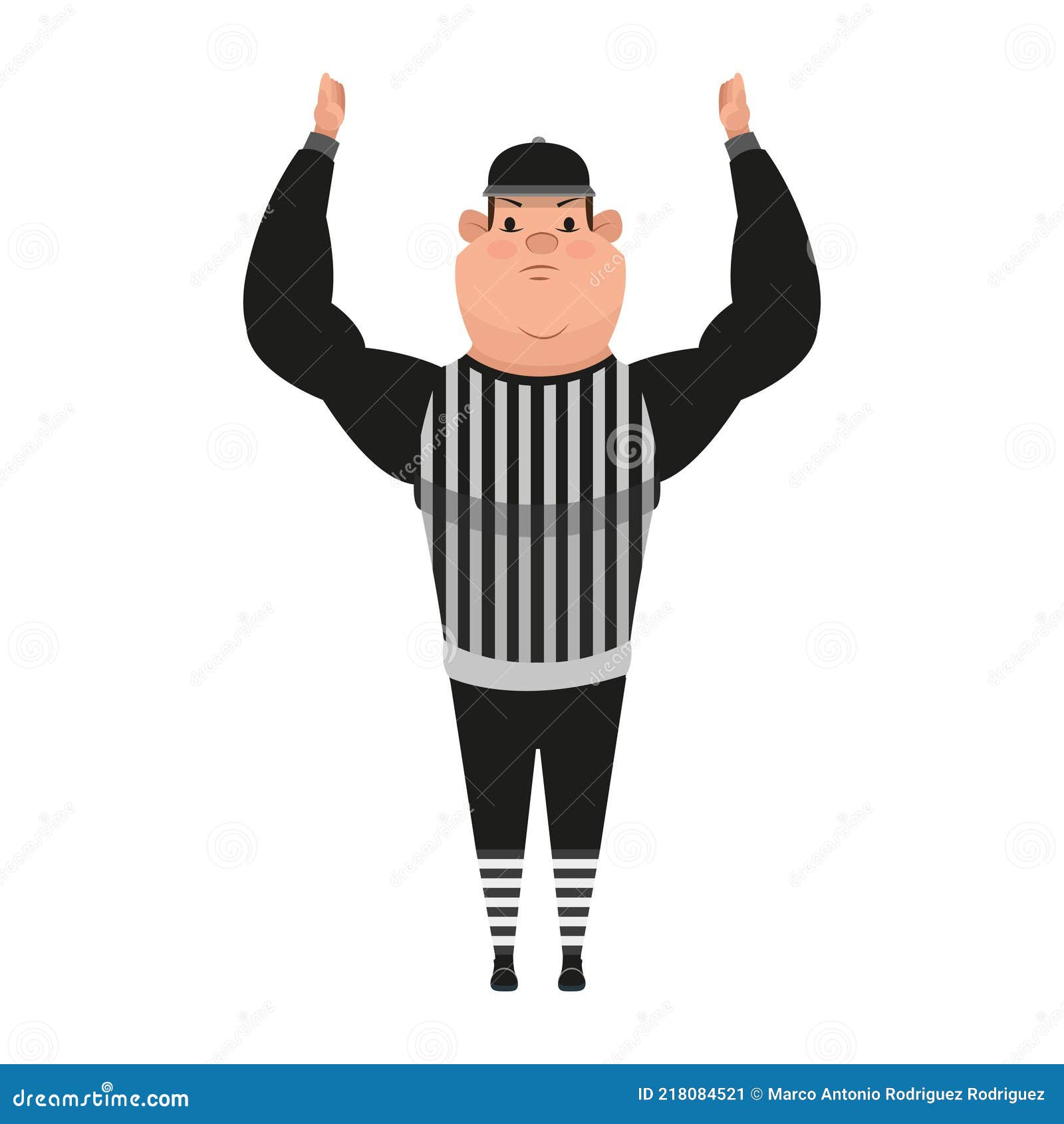 Isolated American Football Referee Cartoon Stock Vector - Illustration ...