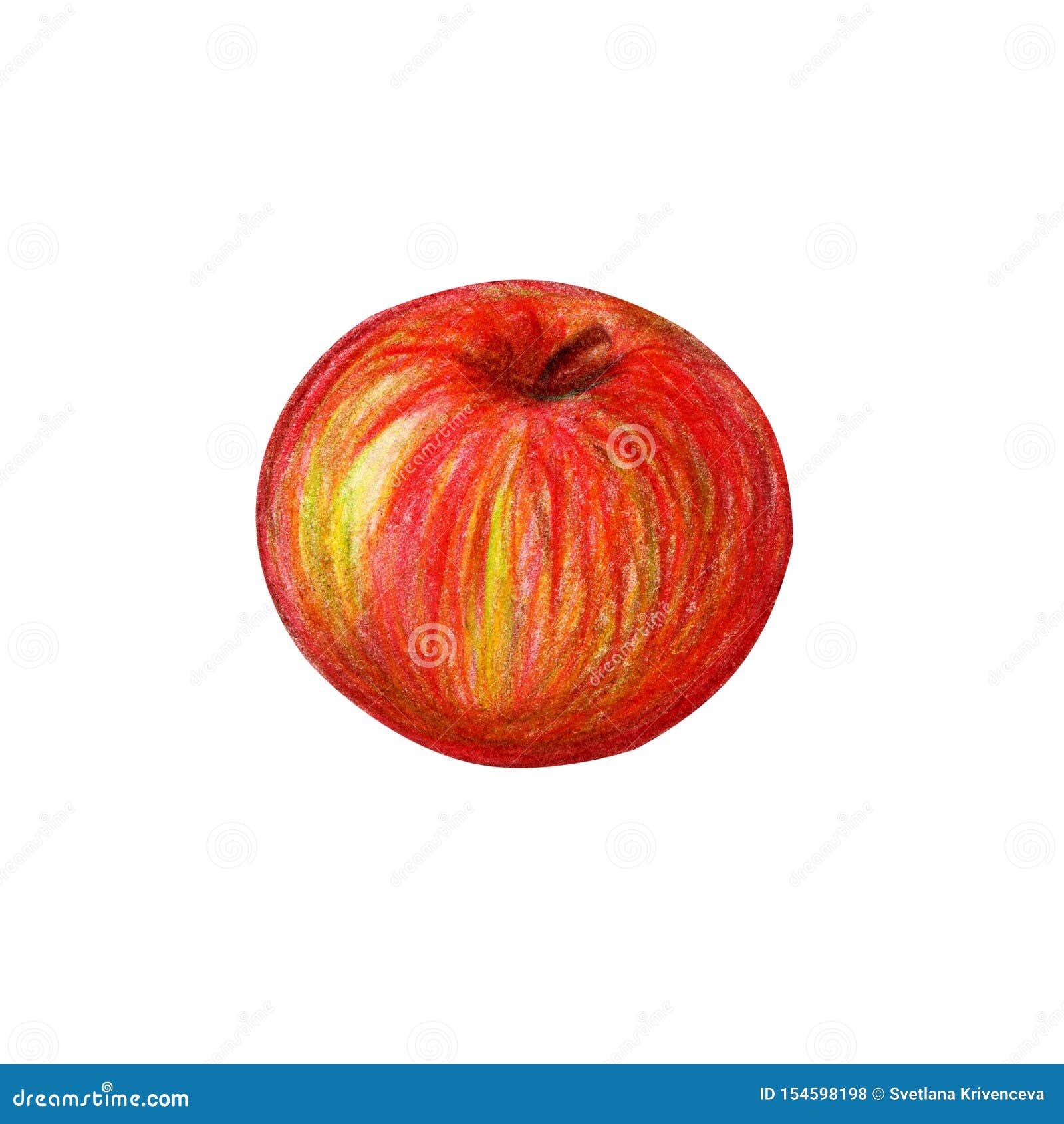 Isolated Apple Hand Drawing. Stock Illustration Illustration of sweet
