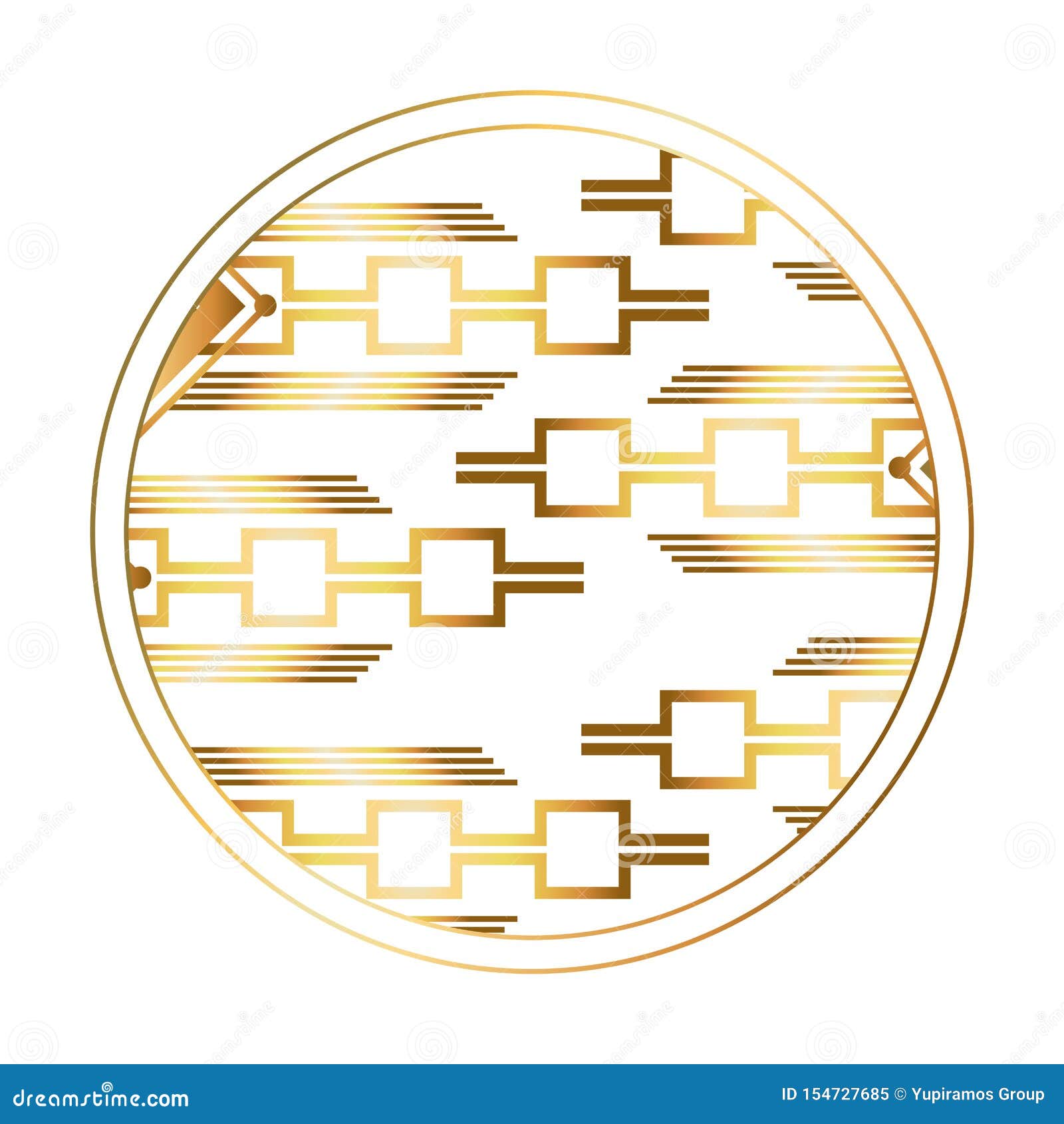 Isolated Art Deco Circle Design Stock Vector Illustration Of Circle Creative 154727685