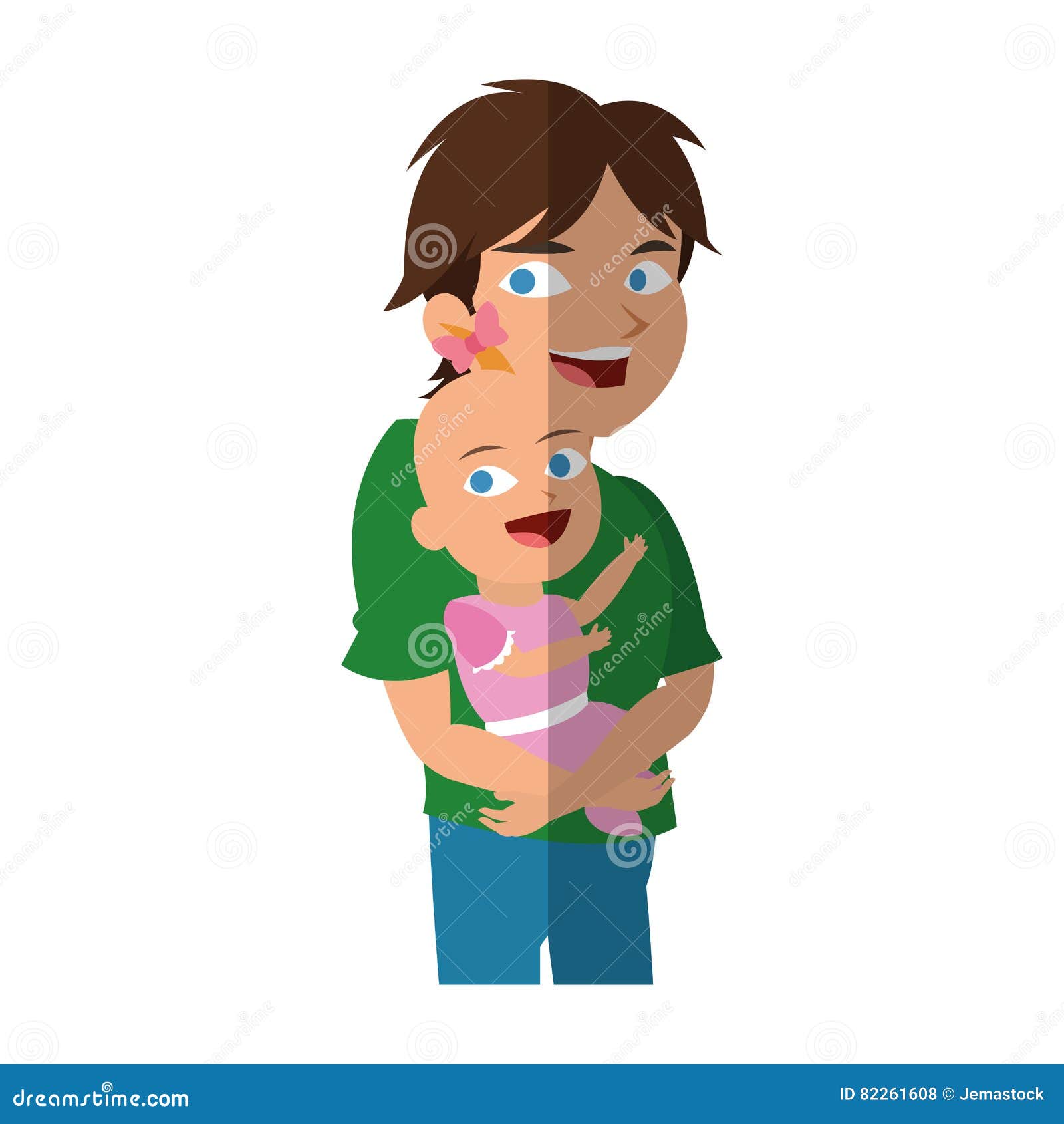 Isolated Baby And Brother Cartoon Design Stock Vector - Illustration of