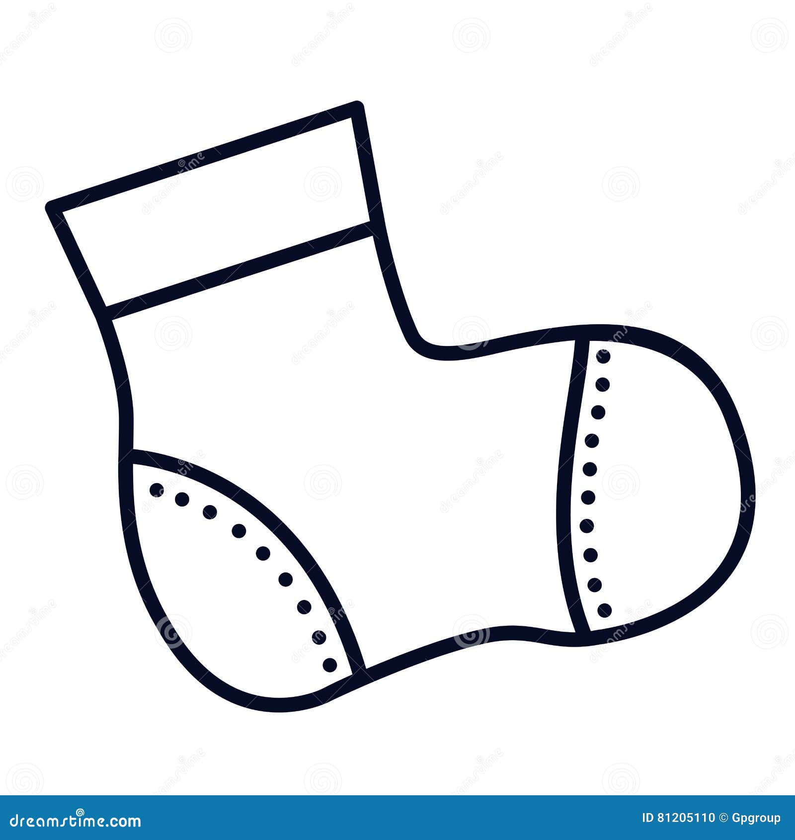 Isolated baby sock design stock vector. Illustration of design - 81205110