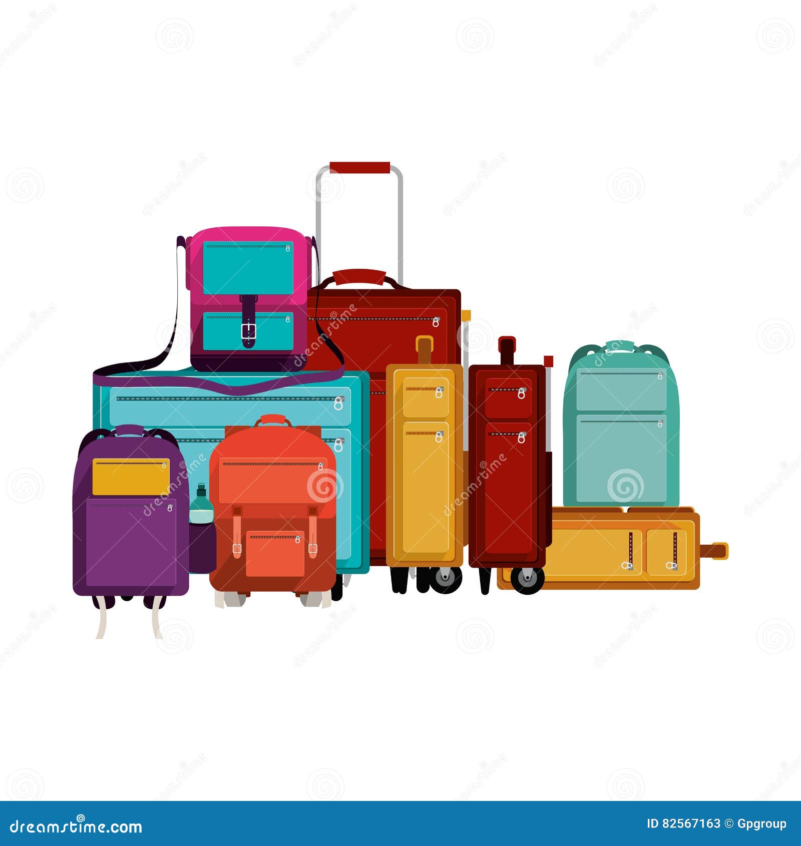 Isolated baggage design stock vector. Illustration of design - 82567163