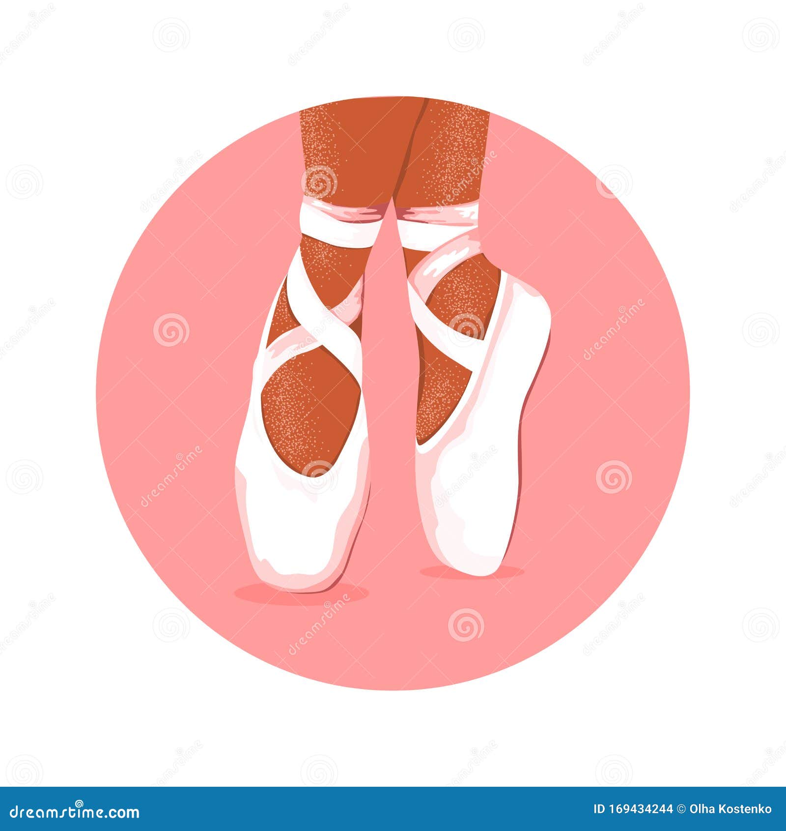 Isolated Ballerina Pointe Shoes Vector - Illustration class, 169434244