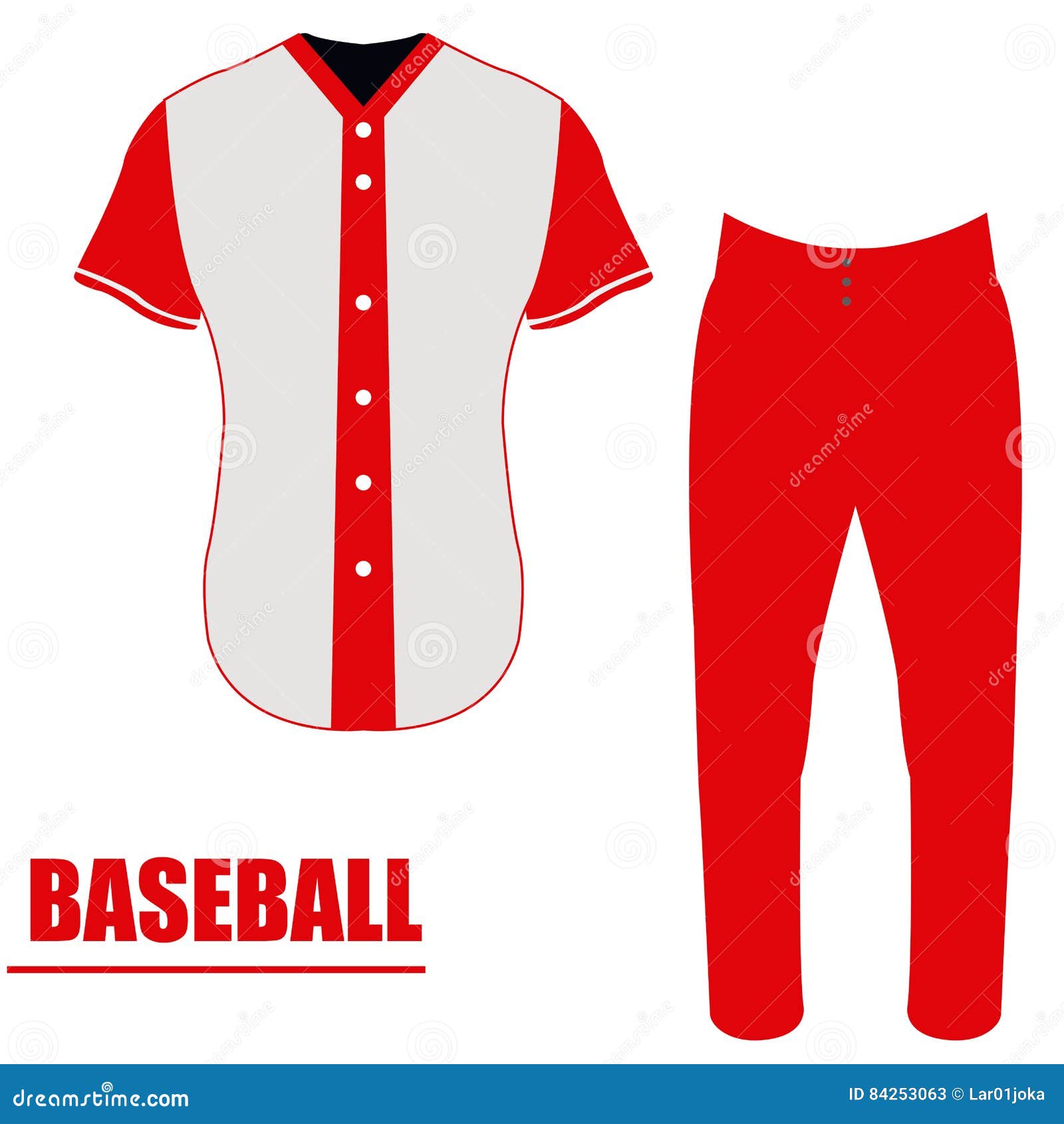 Isolated baseball uniform stock vector. Illustration of template 84253063