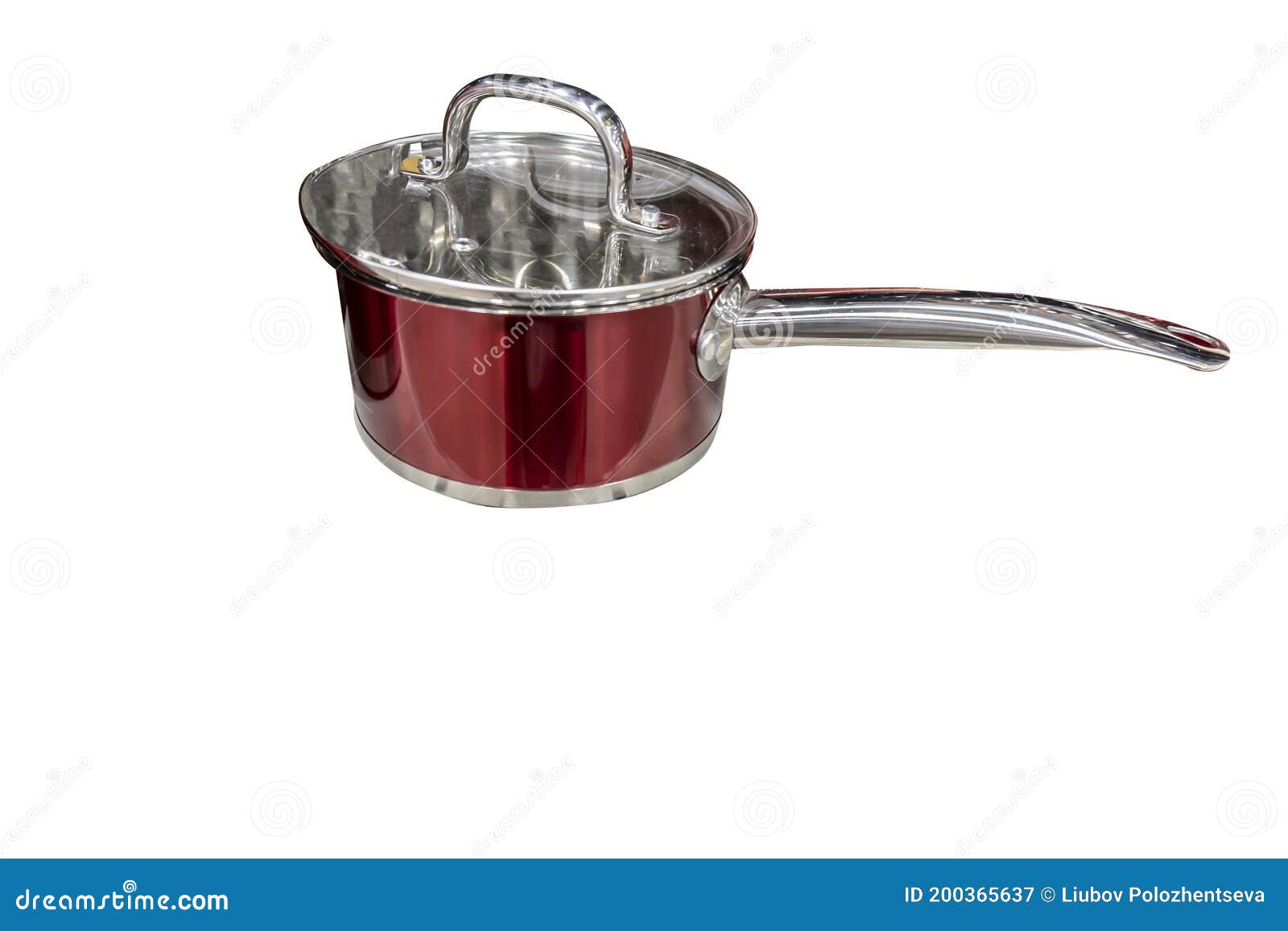 Isolated Beautiful Steel Pan Red Stock Image Image of saucepan