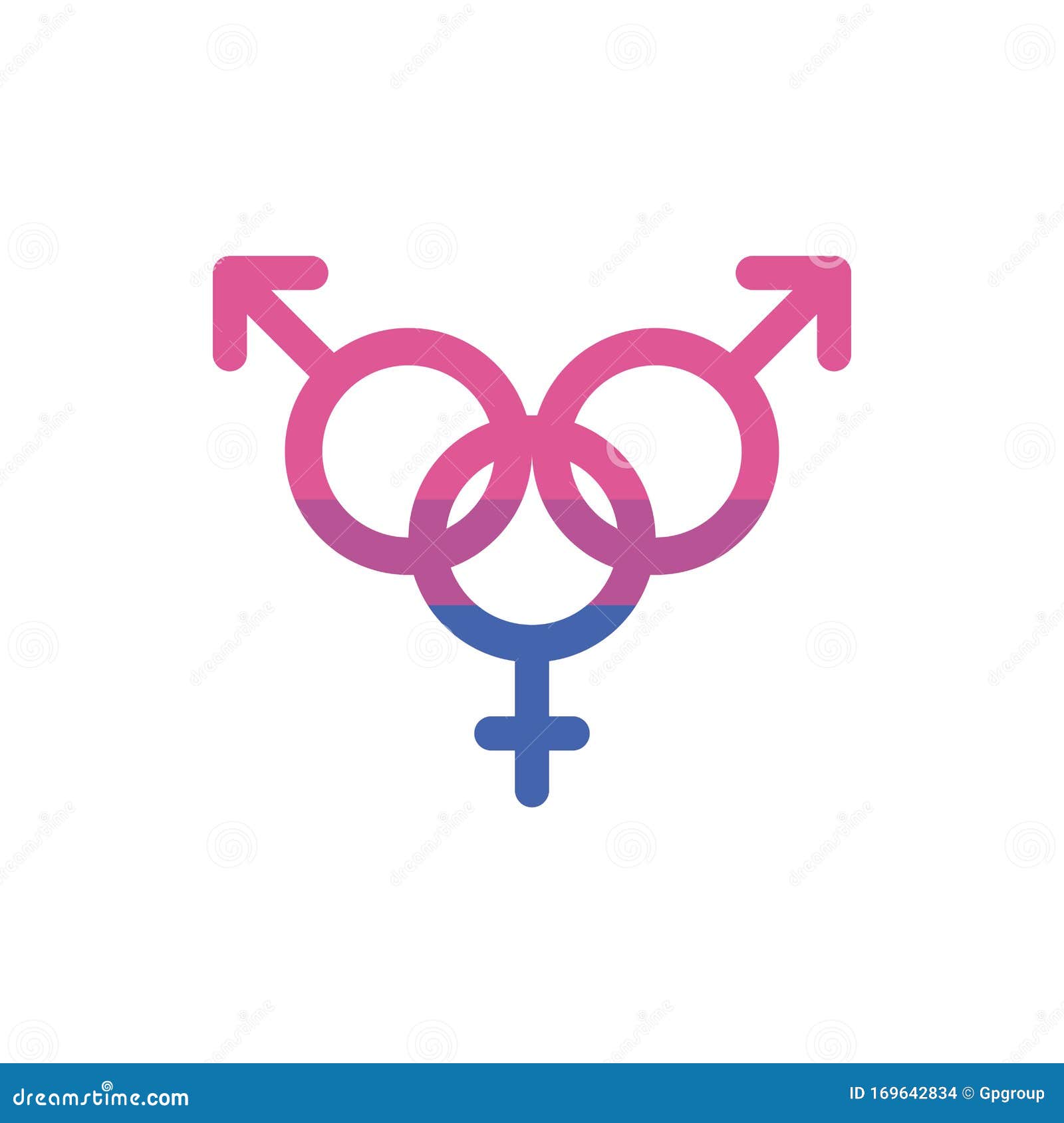 Isolated Bisexual Gender Symbol Vector Design Stock Vector