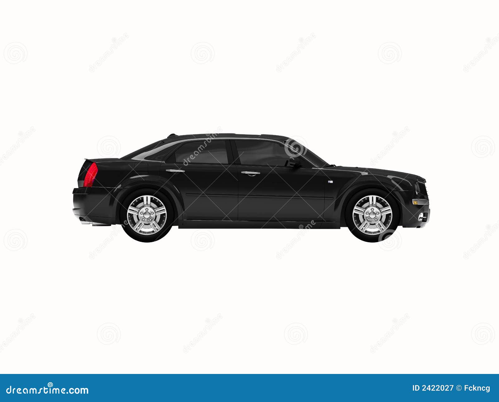 Isolated Black Car Side View Stock Illustration Illustration of