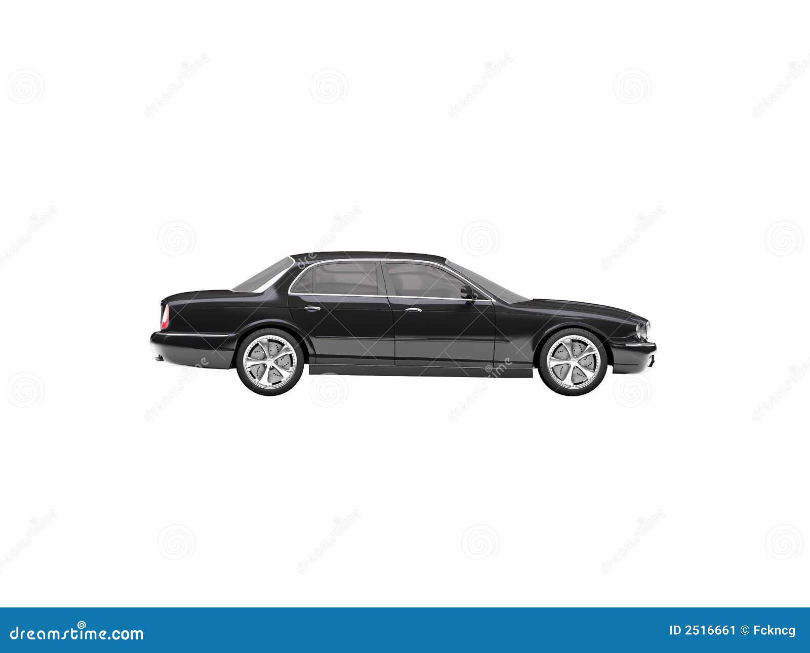 Isolated Black Car Side View Stock Illustration Illustration of