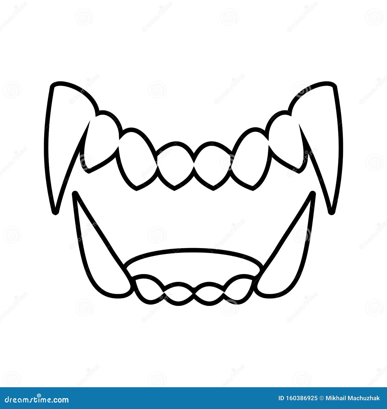black and white cartoon vampire mouth 12408117 Vector Art at Vecteezy