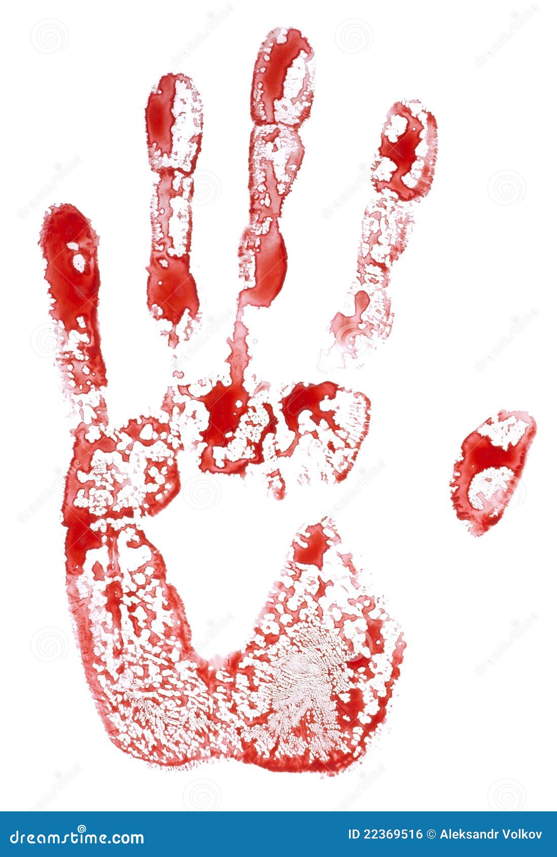 Set 8. Bloody Handprint On Brick Wall Royalty-Free Illustration