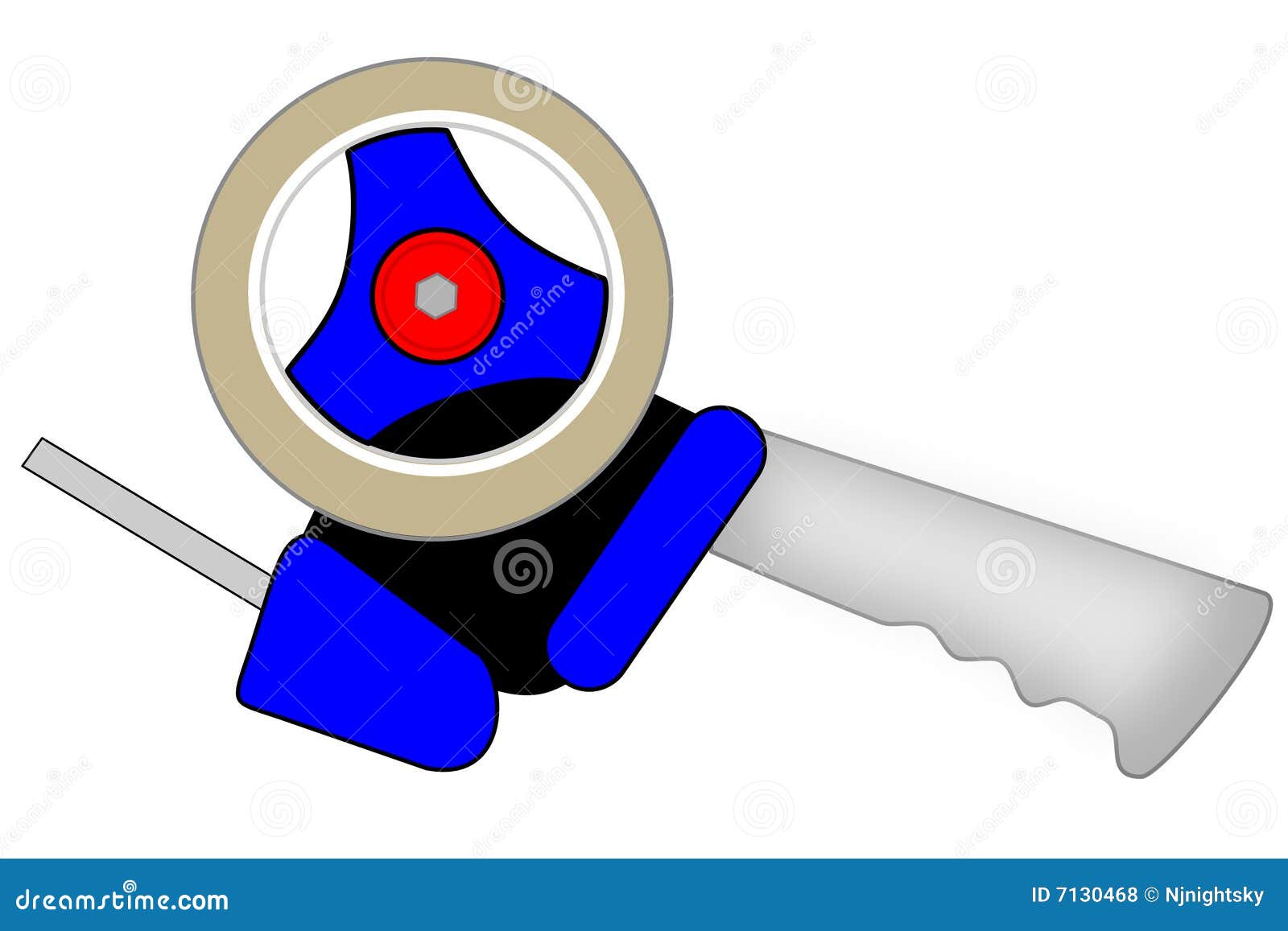 Isolated Blue Tape Gun Illustration Stock Illustration Illustration
