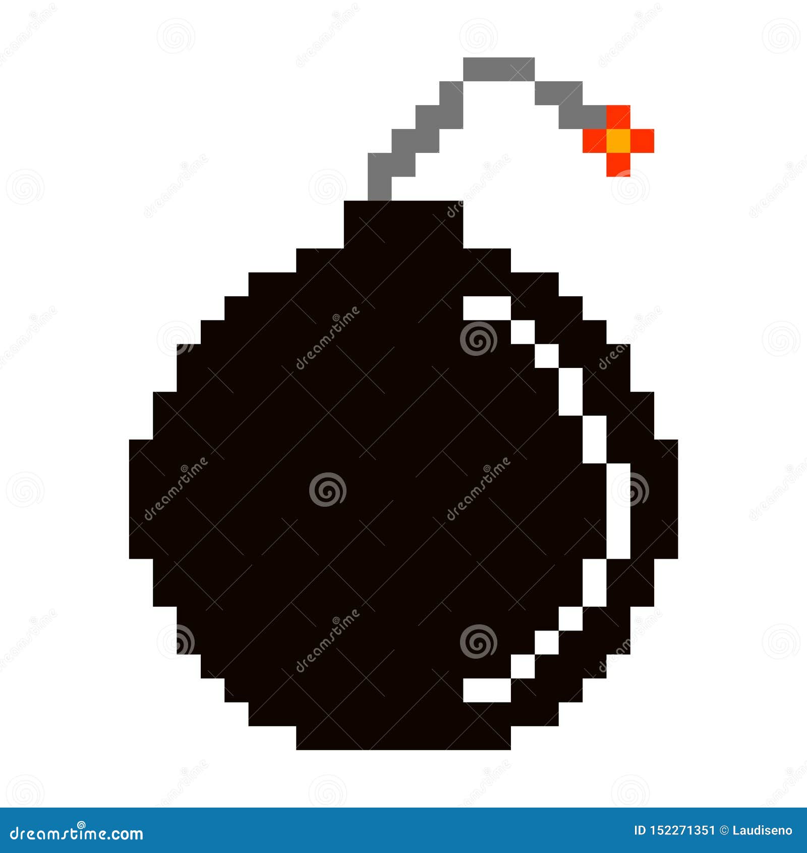  bomb cartoon pixelated icon