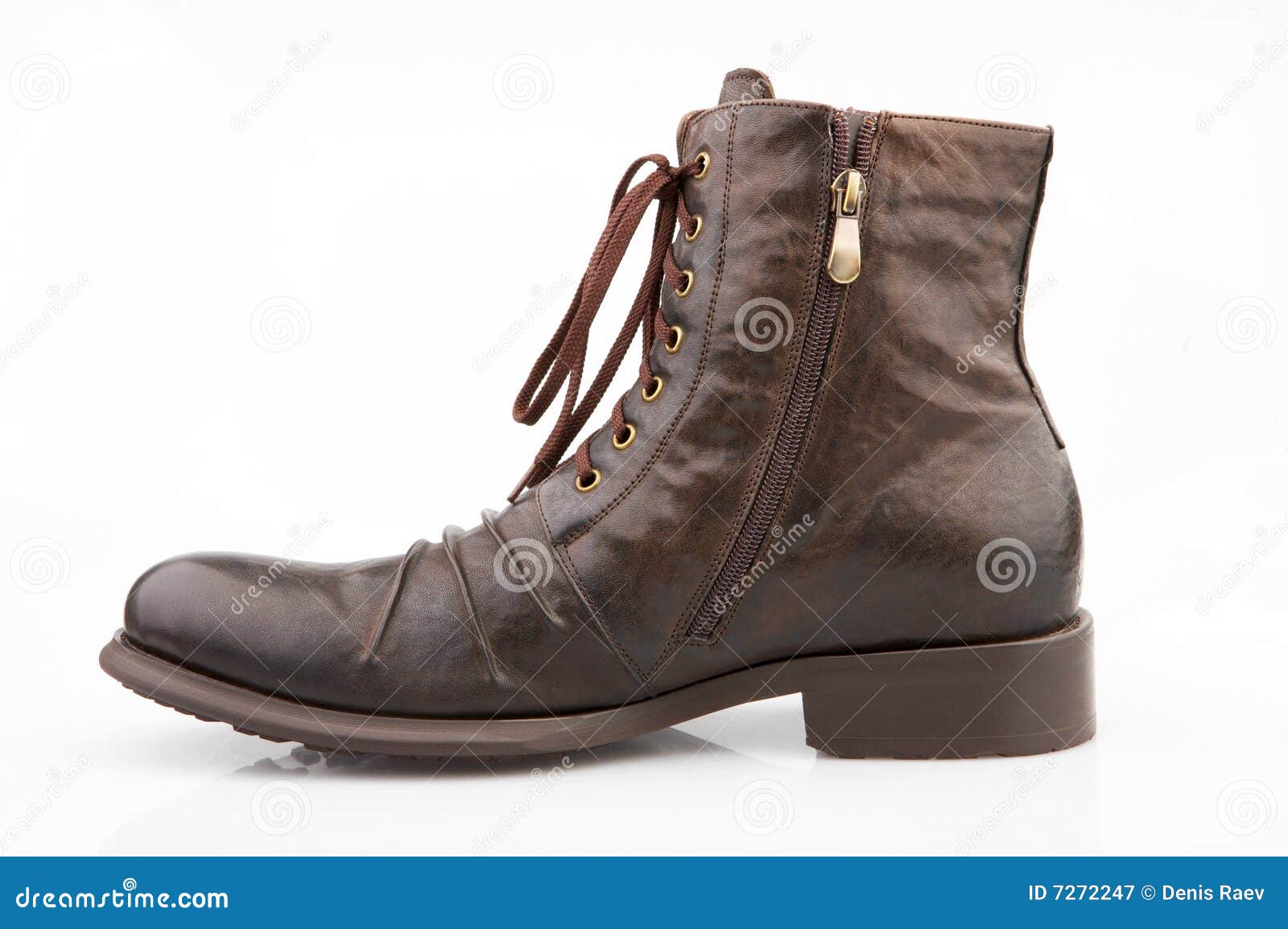 Isolated boot stock image. Image of laces, close, single - 7272247