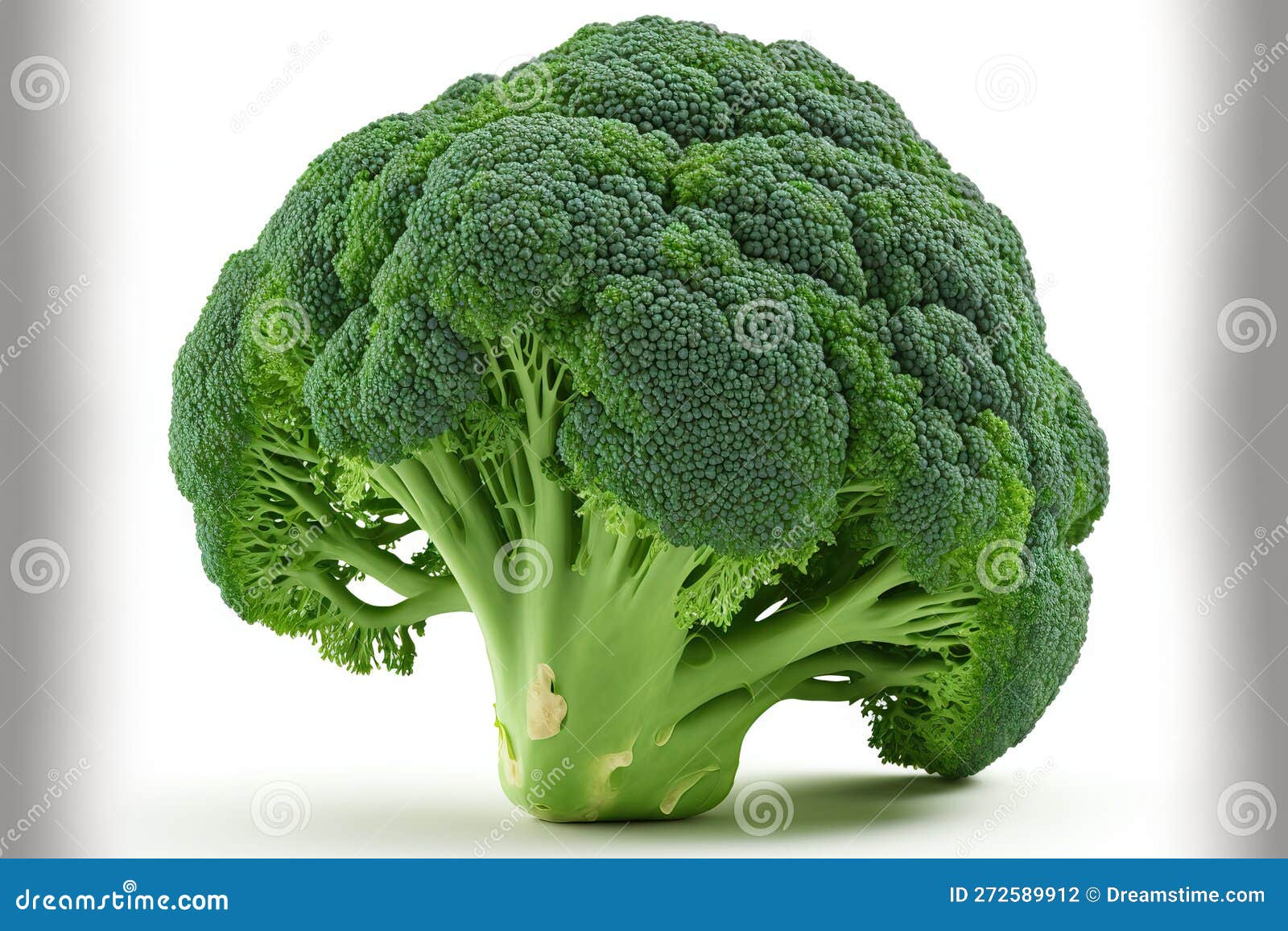 Isolated Broccoli on a White Backdrop Stock Illustration Illustration