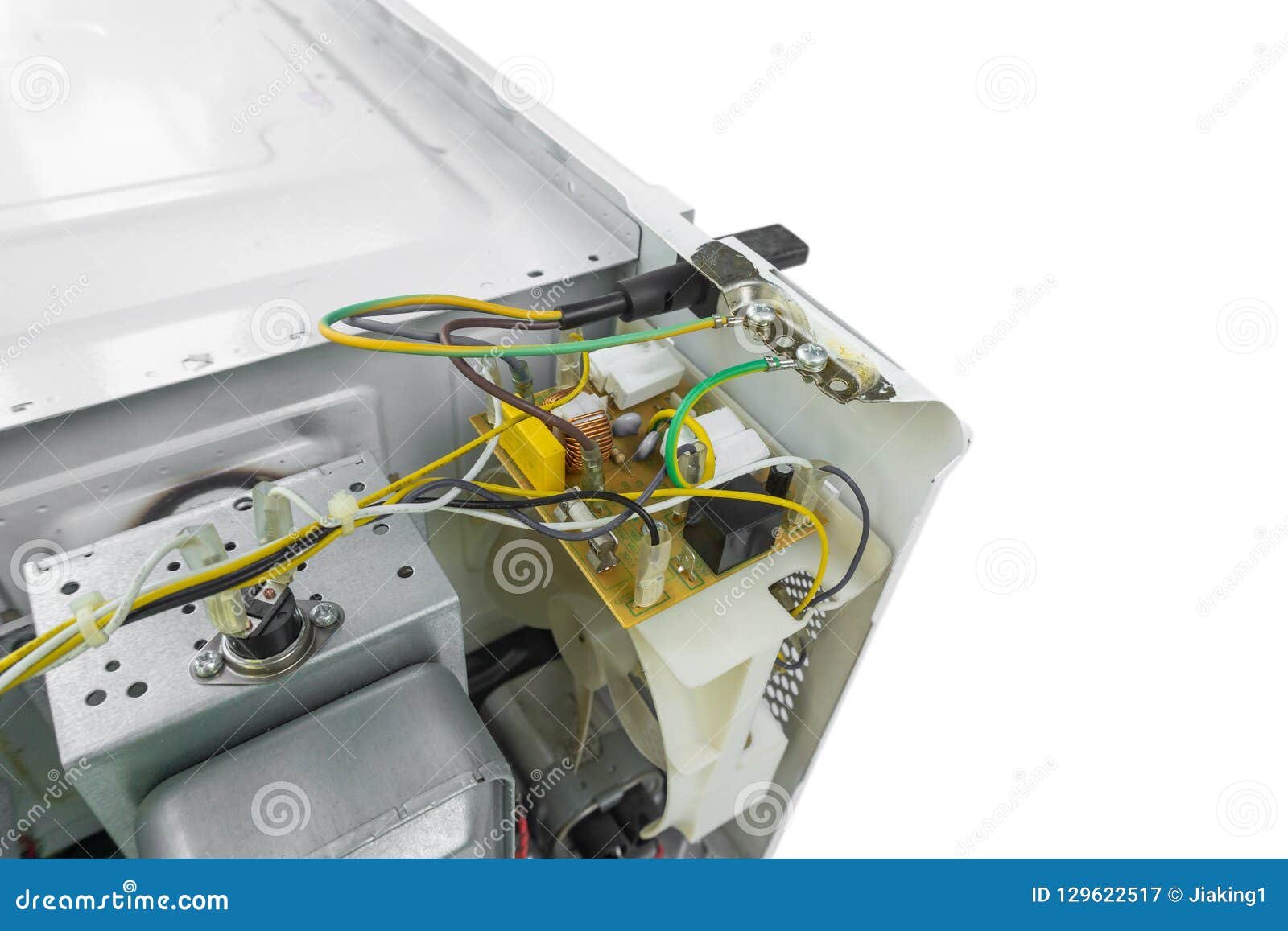 Isolated Broken Microwave Oven Stock Image Image of heat, stainless