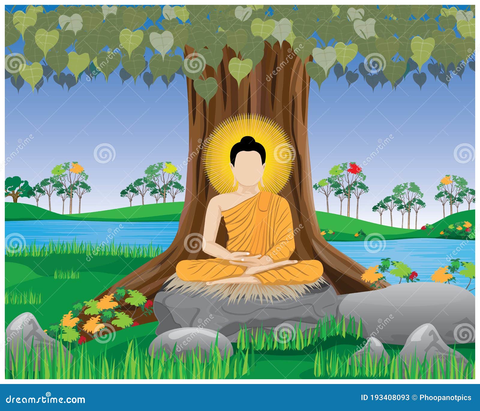Isolated The Buddha On White Background Vector DesignThe Buddha ...