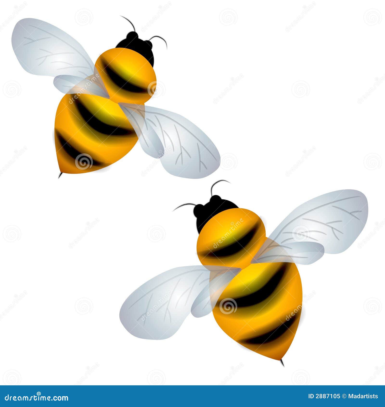 cute flying bee clipart