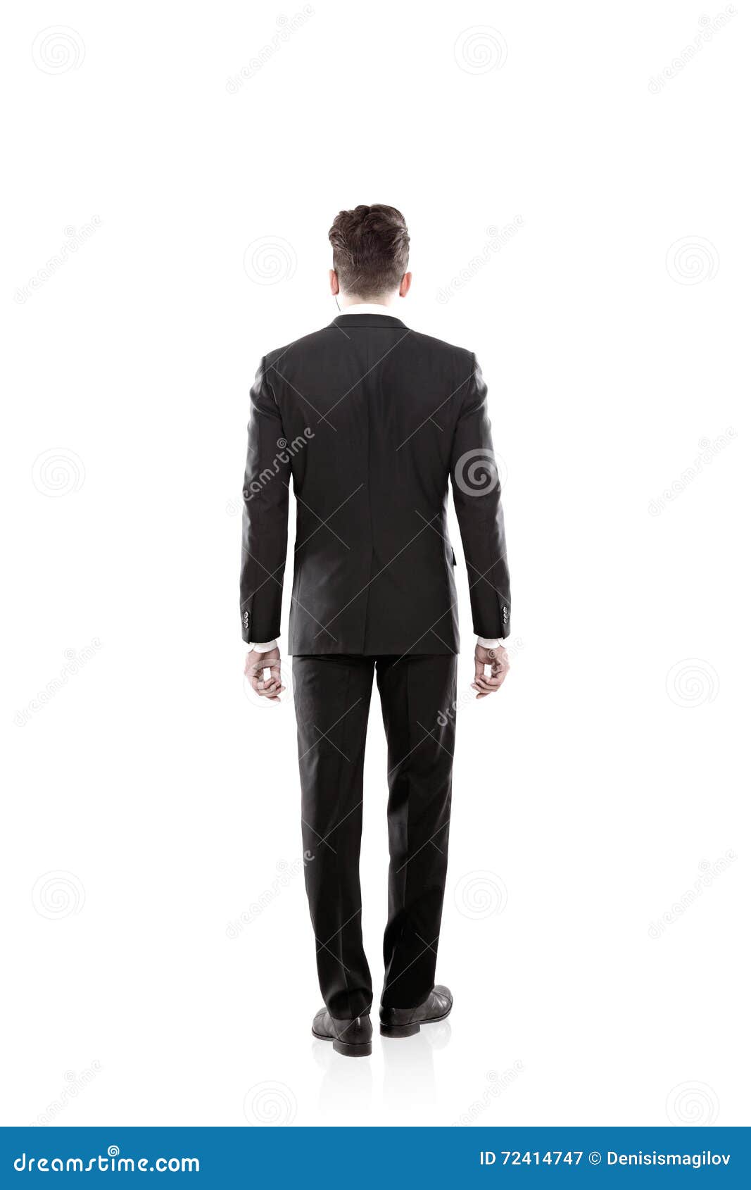 Isolated Businessman Back View Stock Image - Image of background ...