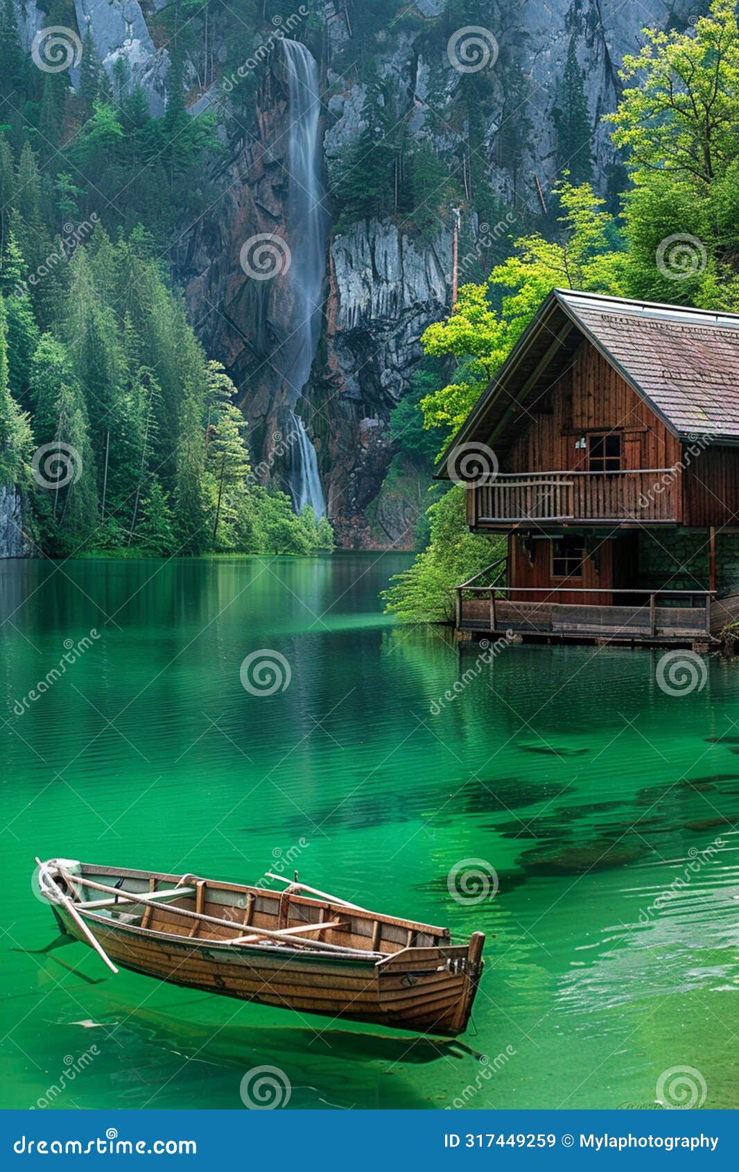 rustic cabin in the woods - generative ai art
