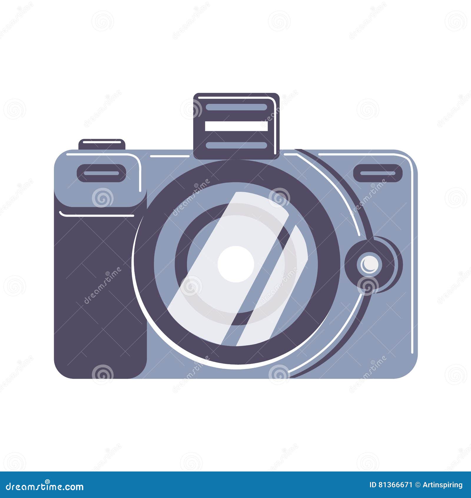 Isolated camera on white. stock vector. Illustration of fashion - 81366671