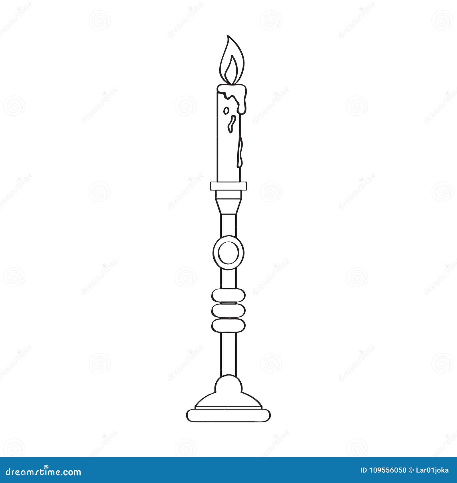 Candlestick Outline Silhouette Stock Photo 23595030