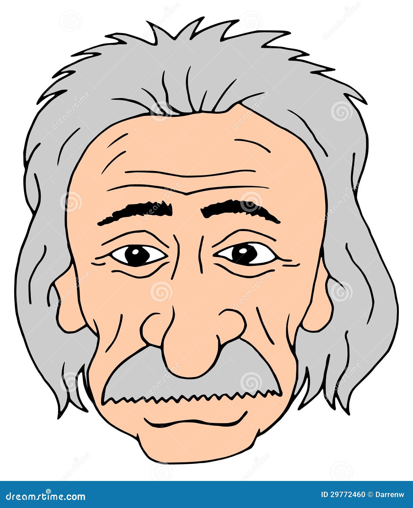 Einstein head stock illustration. Illustration of portrait - 29772460