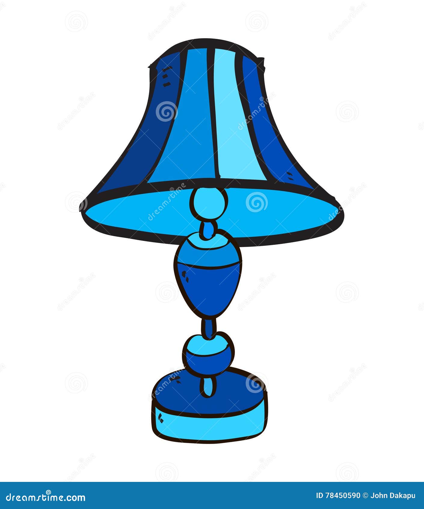 Isolated Cartoon Lamp Symbol. Illustration Stock Vector - Illustration of  desk, shiny: 78450590