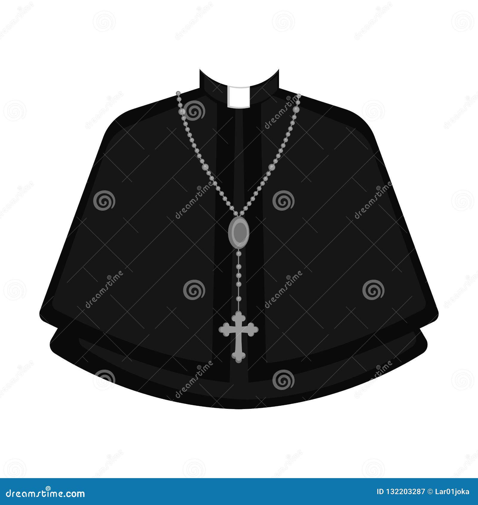 Isolated cassock image stock vector. Illustration of holy - 132203287