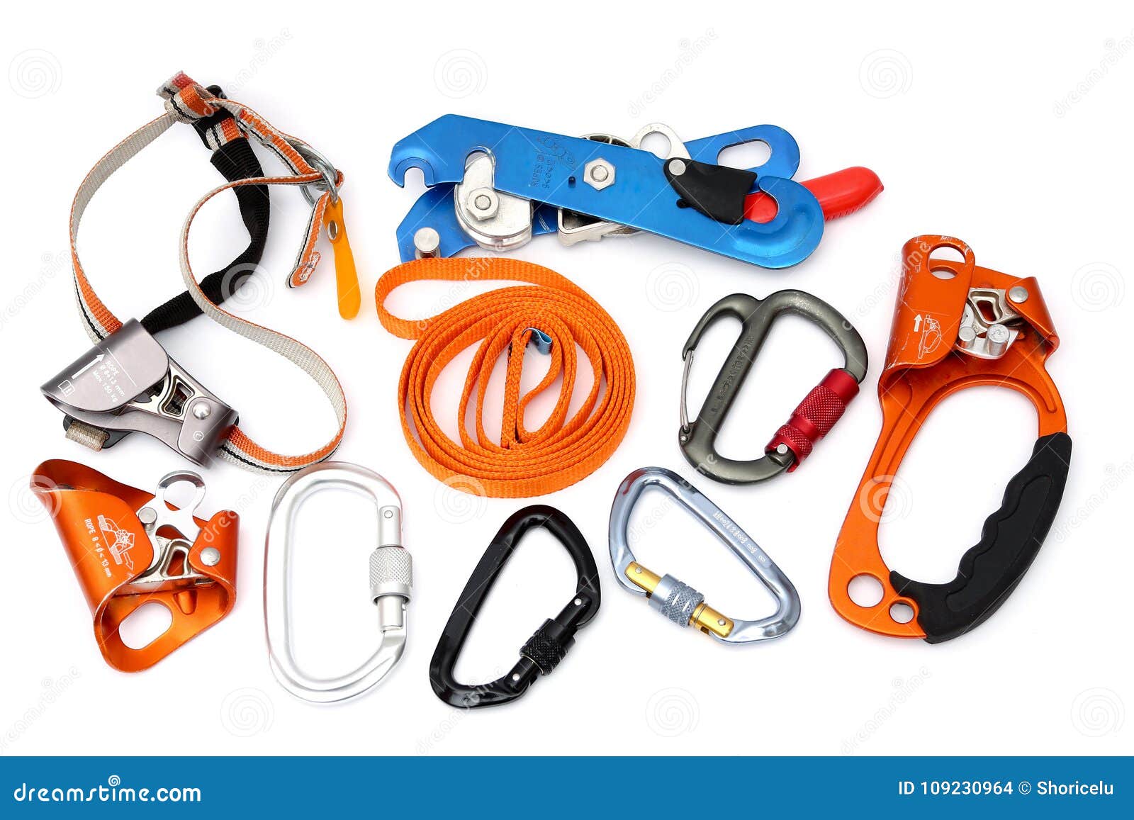 Rock Climbing Gear and Speleology Equipment Stock Photo - Image of ...