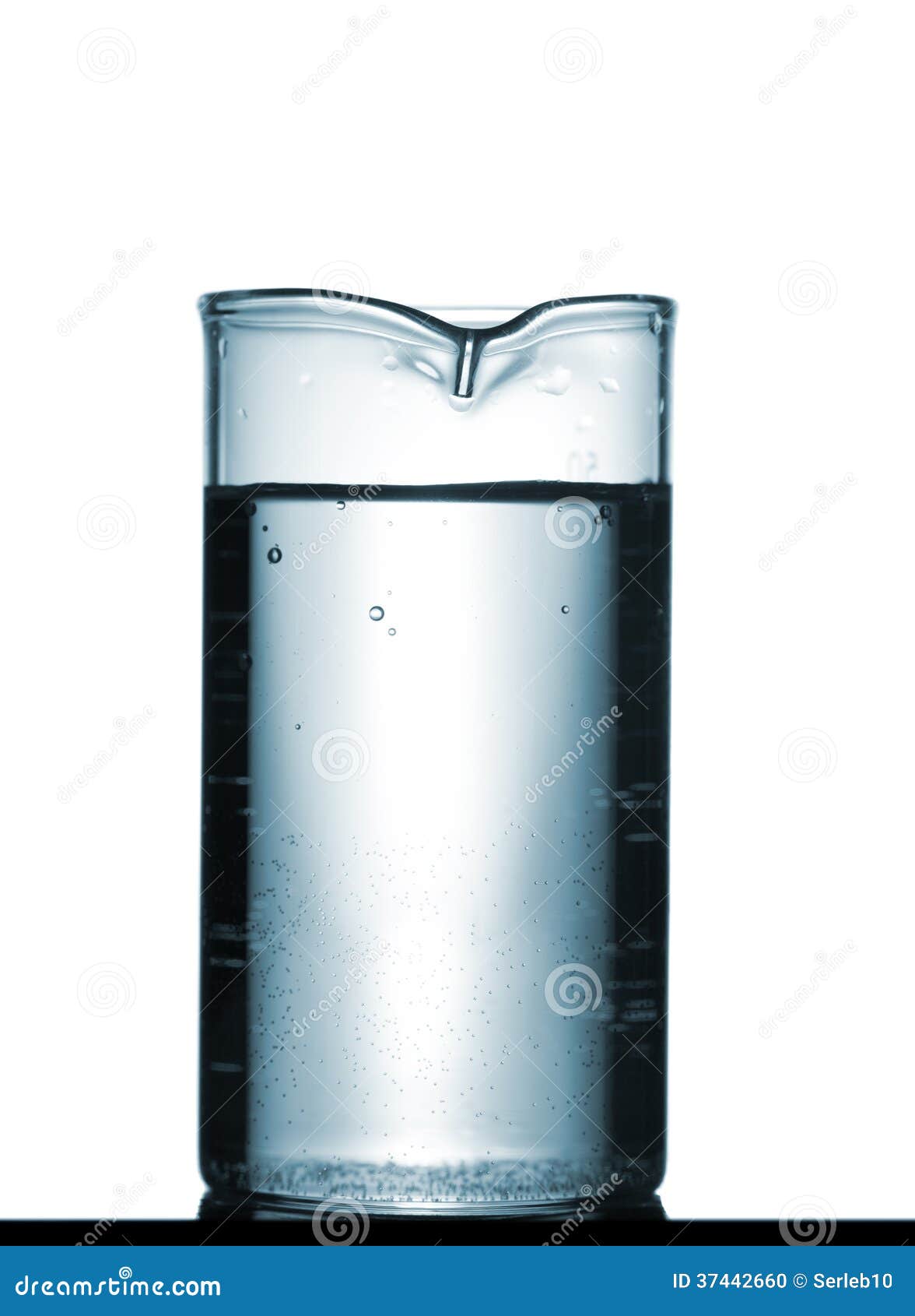 Isolated Chemical Beaker on Table with Solution Stock Photo Image of