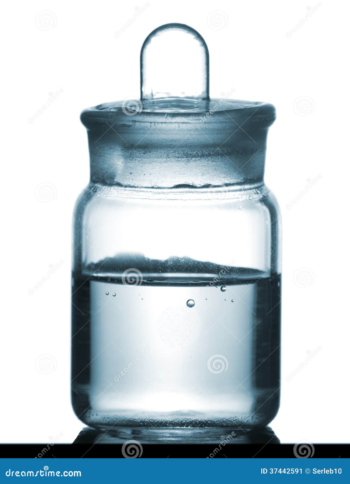 Isolated Chemical Sample Bottle on Table with Solution Stock Image Image of determine