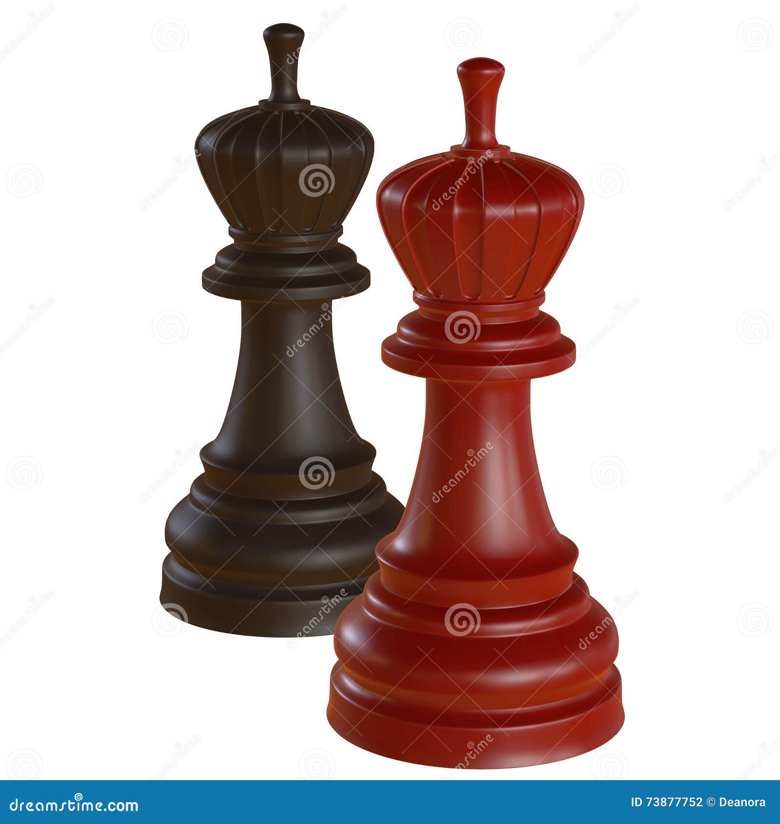 Isolated Chess Figurine 3d Illustration Stock Illustration ...