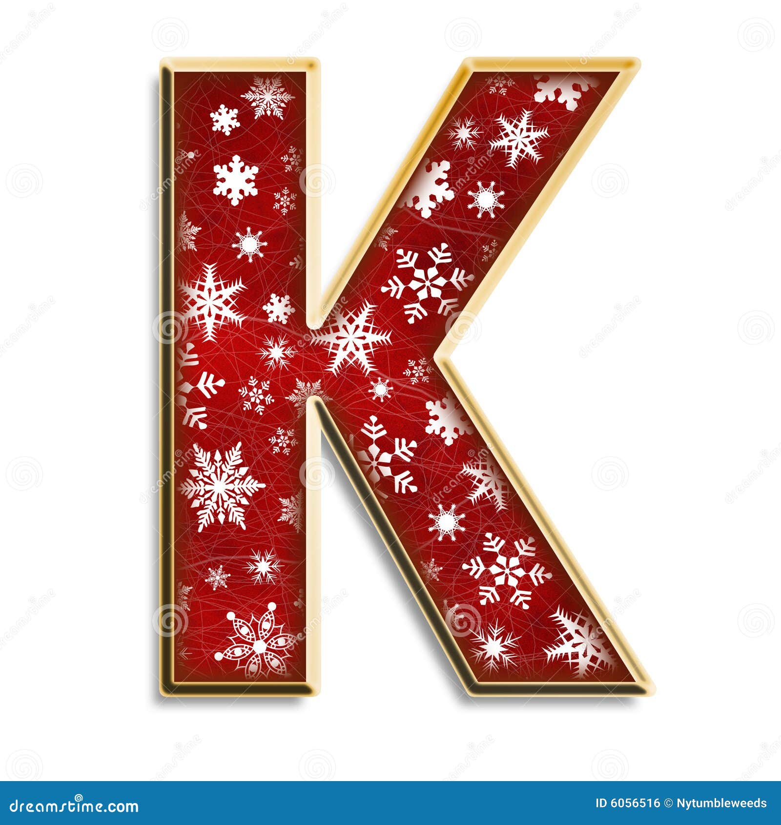Isolated Christmas Letter K in Red Stock Illustration - Illustration of  isolated, background: 6056516