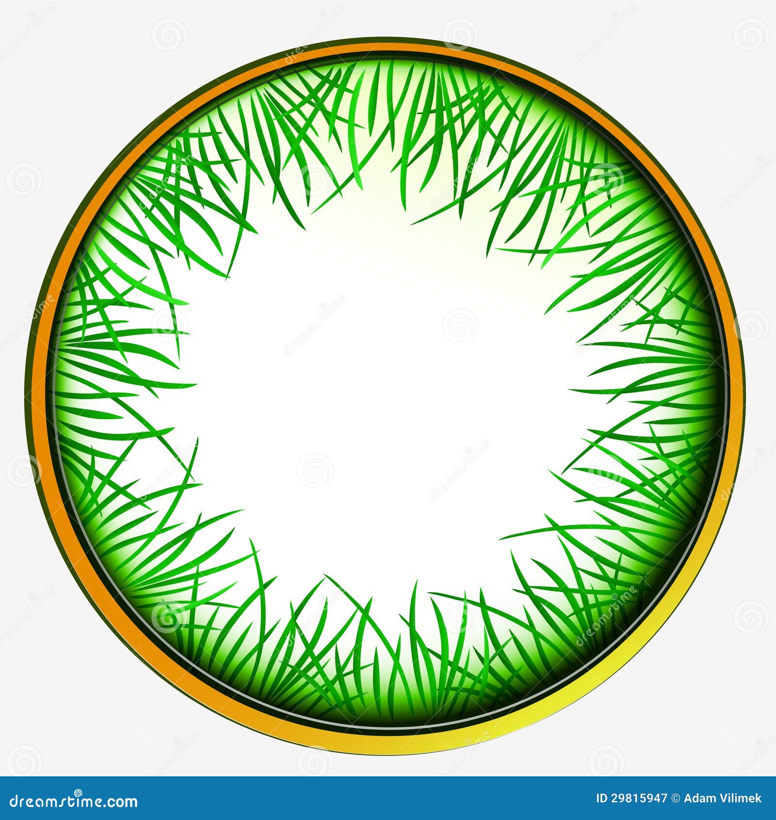  circle frame with inner grass, tag