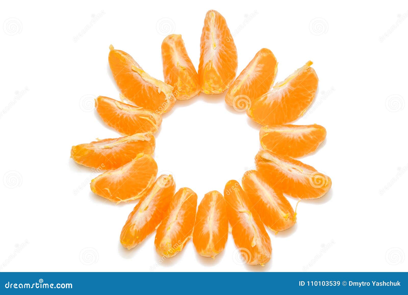 Isolated Citrus Segments Collection Of Tangerine Orange And Other