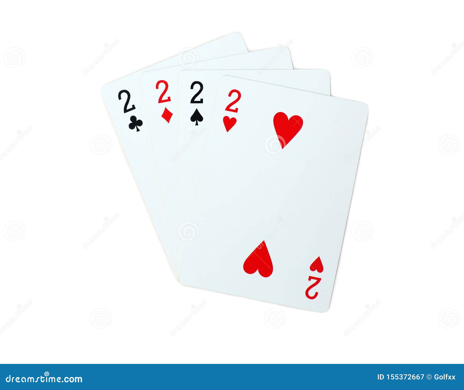 Isolated Clubs Diamonds Spades Hearts 2 with Back Design Stock Image