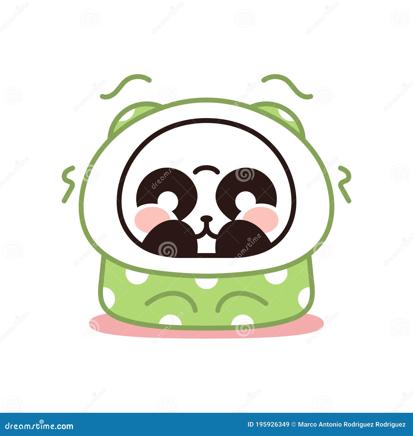 Isolated cold bear kawaii stock vector. Illustration of clipart 195926349