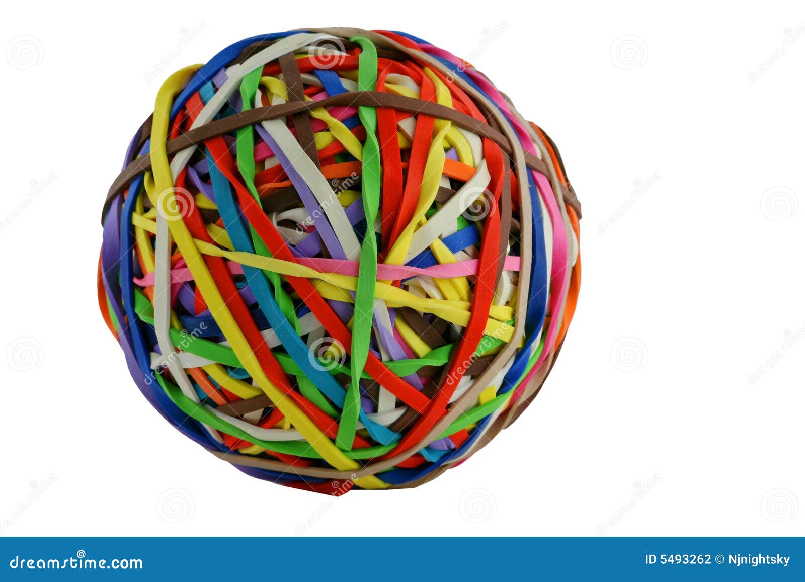 Isolated Colored Rubberband Ball Macro Stock Photo Image of color