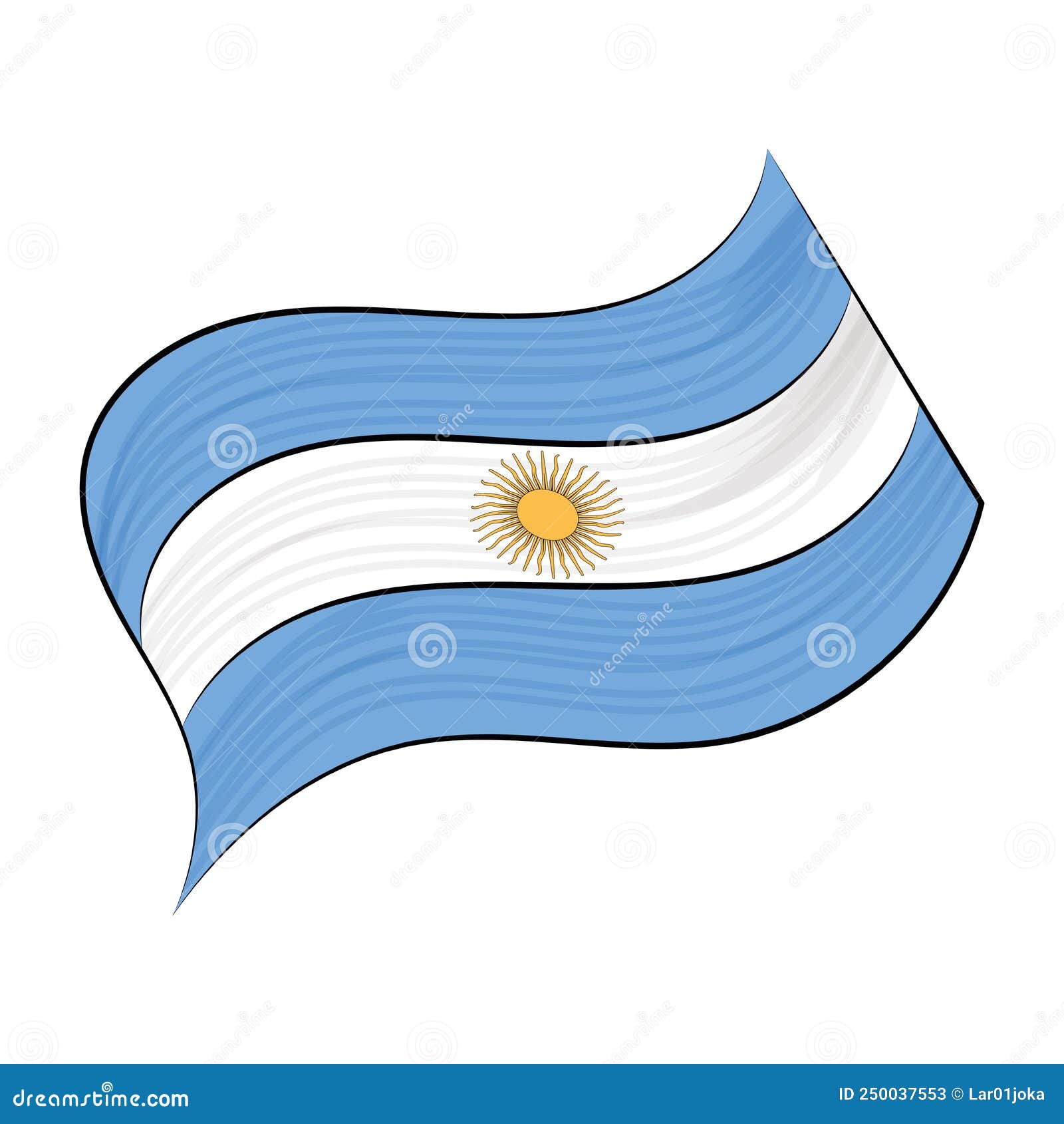 Isolated Colored Waving Flag of Argentina Vector Stock Vector