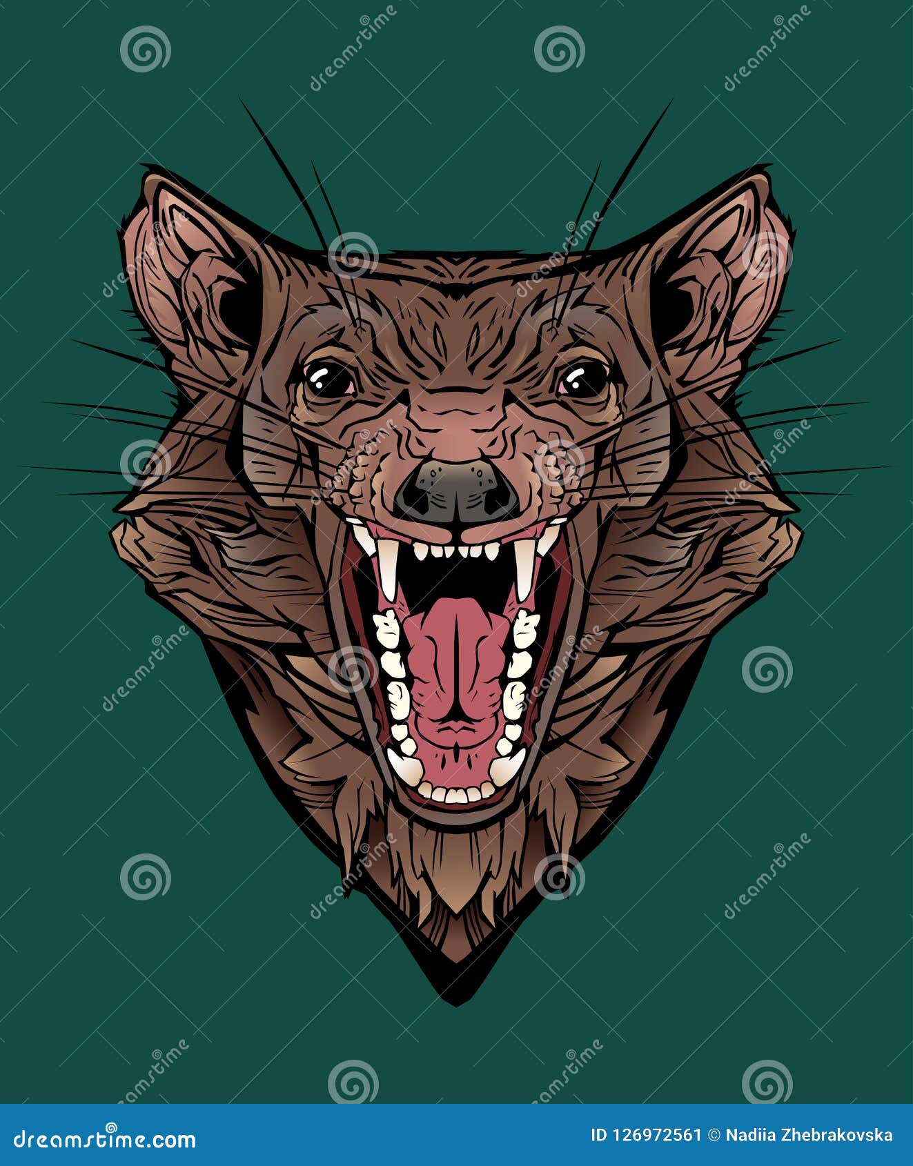 Image of an Angry Tasmanian Devil. Stock Vector - Illustration of tattoo,  page: 126972561