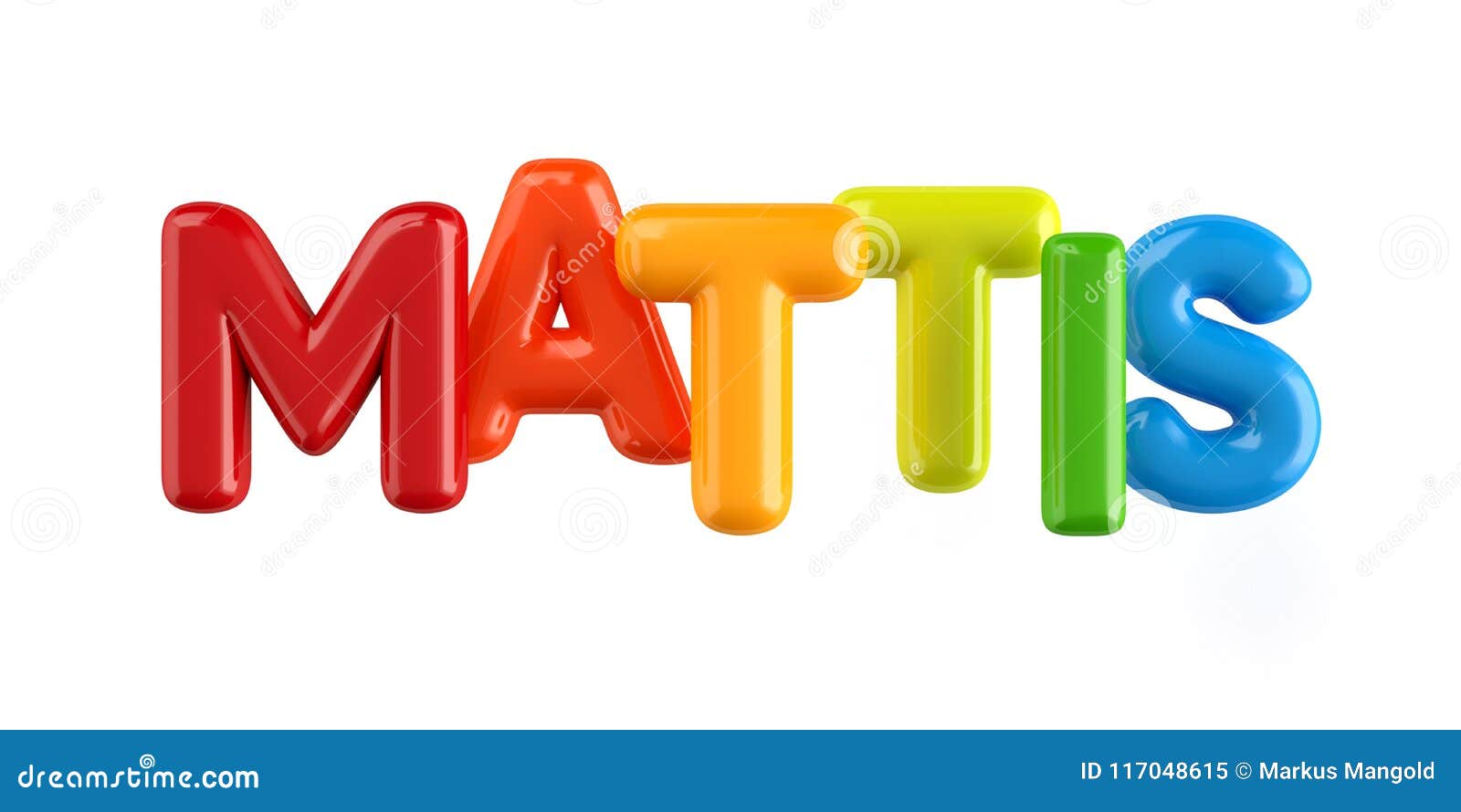  colorfull 3d kid name balloon font mattis