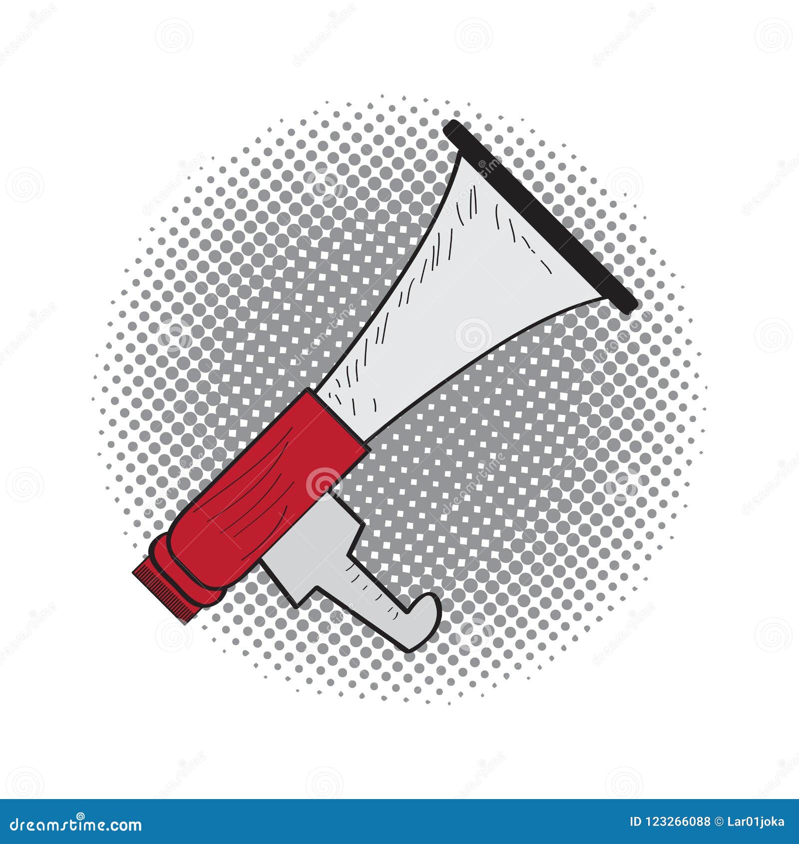Isolated Comic Megaphone Icon Stock Vector Illustration of figure