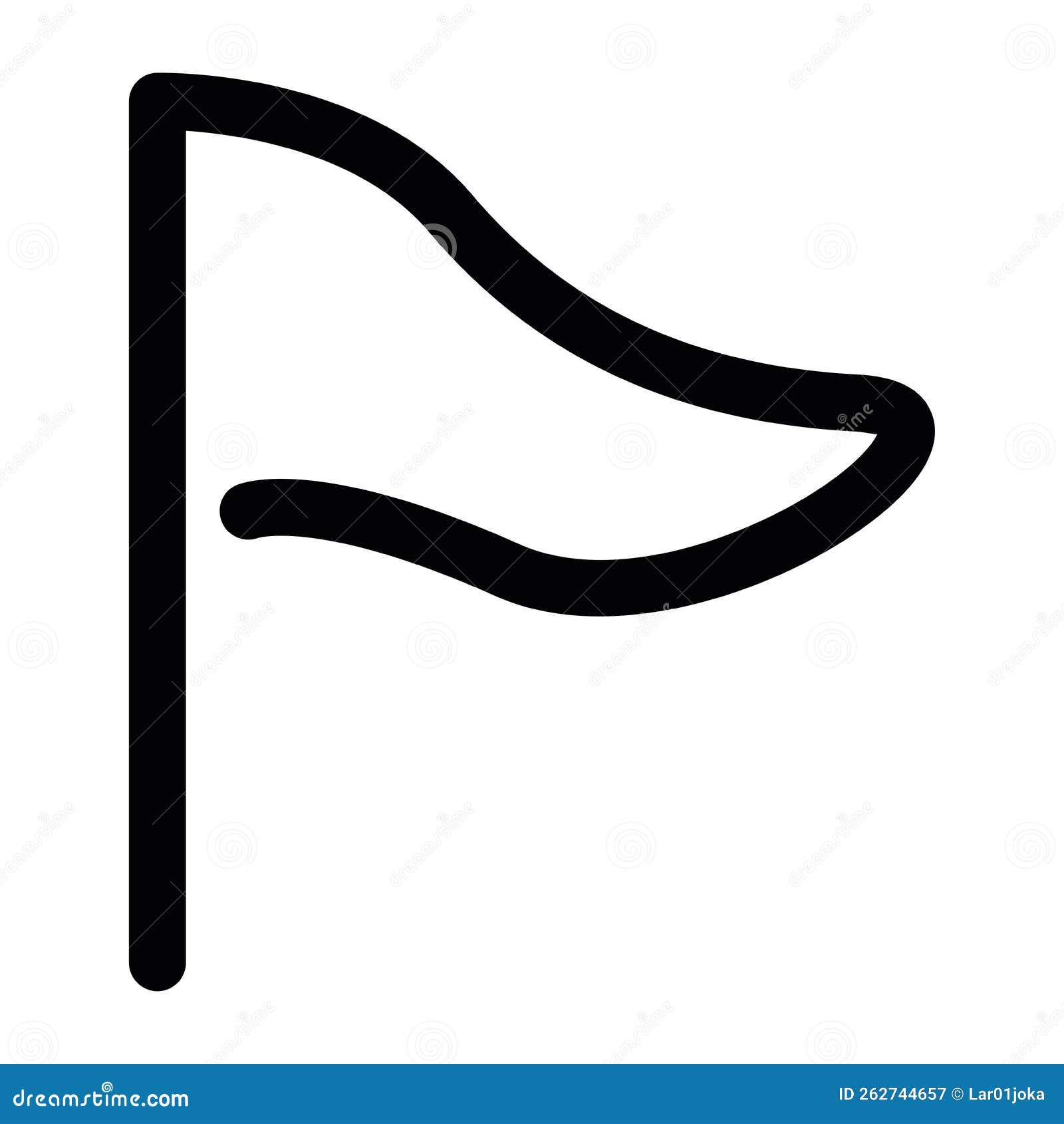 Isolated Corner Flag Icon Flat Design Vector Stock Vector