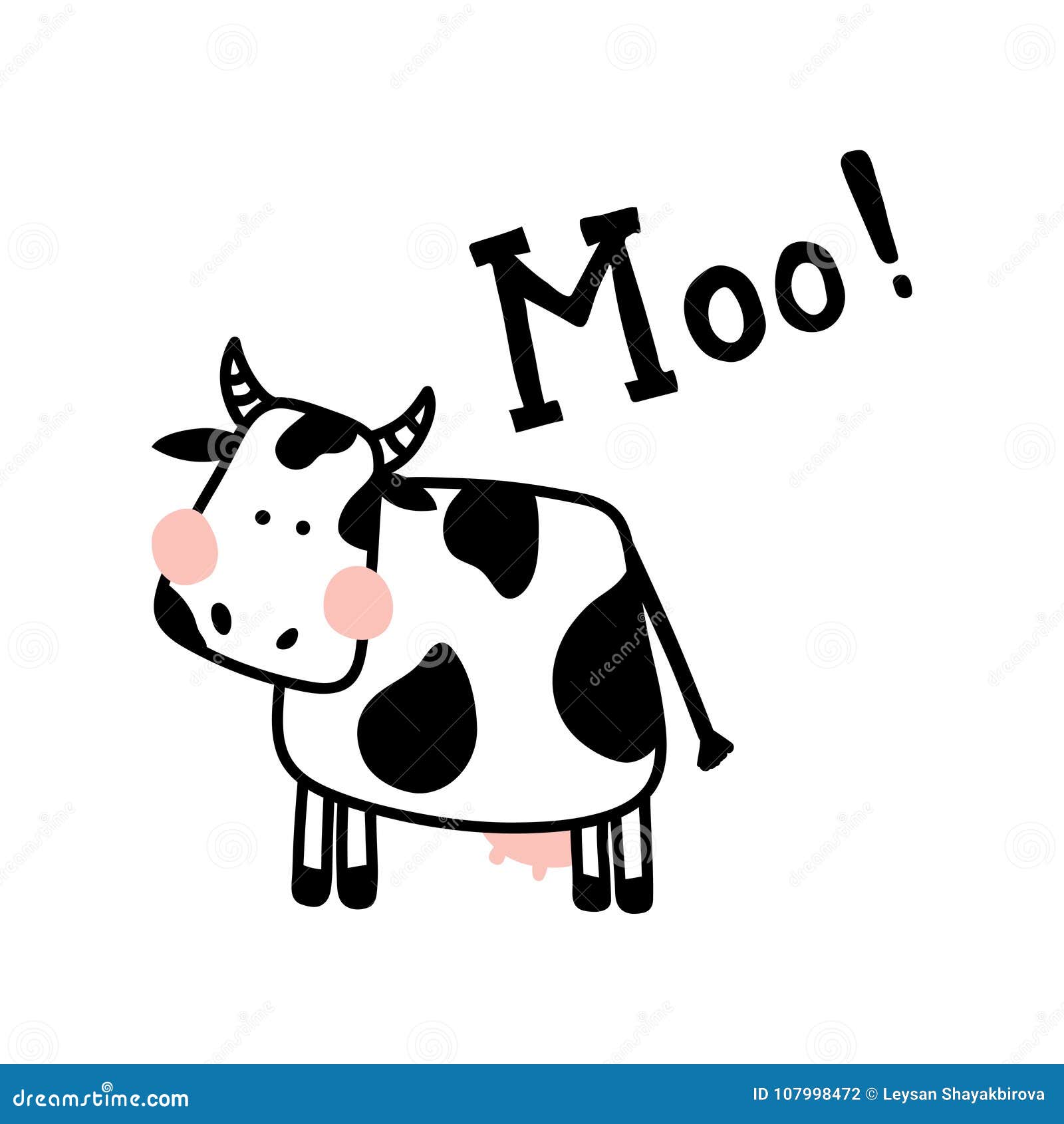 Farm Cow Mooing Clip Art