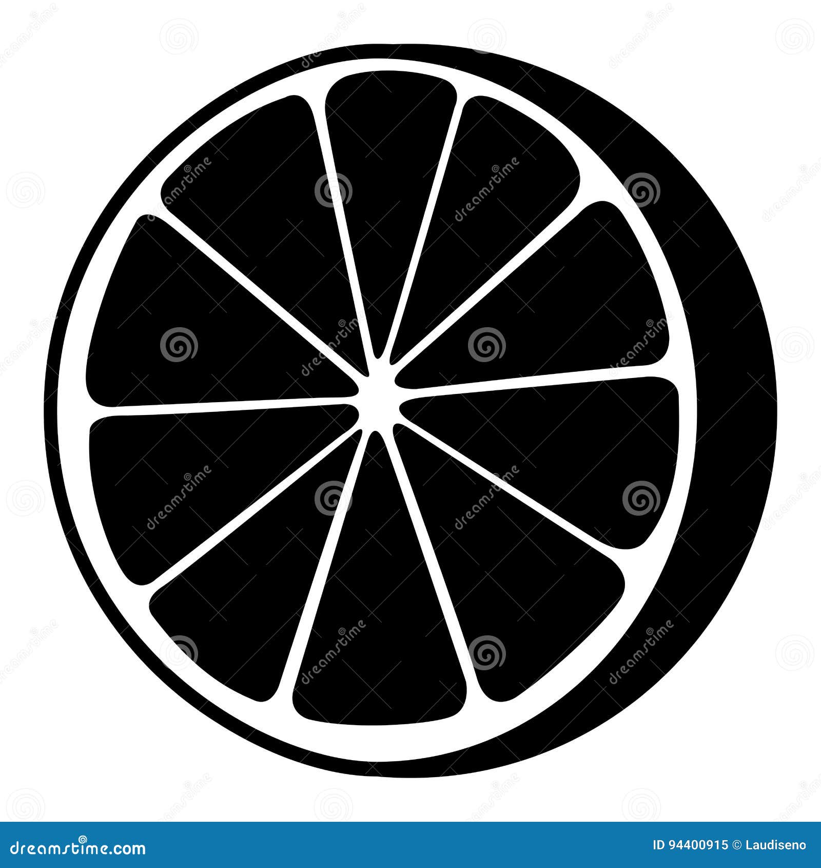 Isolated Cut Orange Silhouette Stock Illustration Illustration of